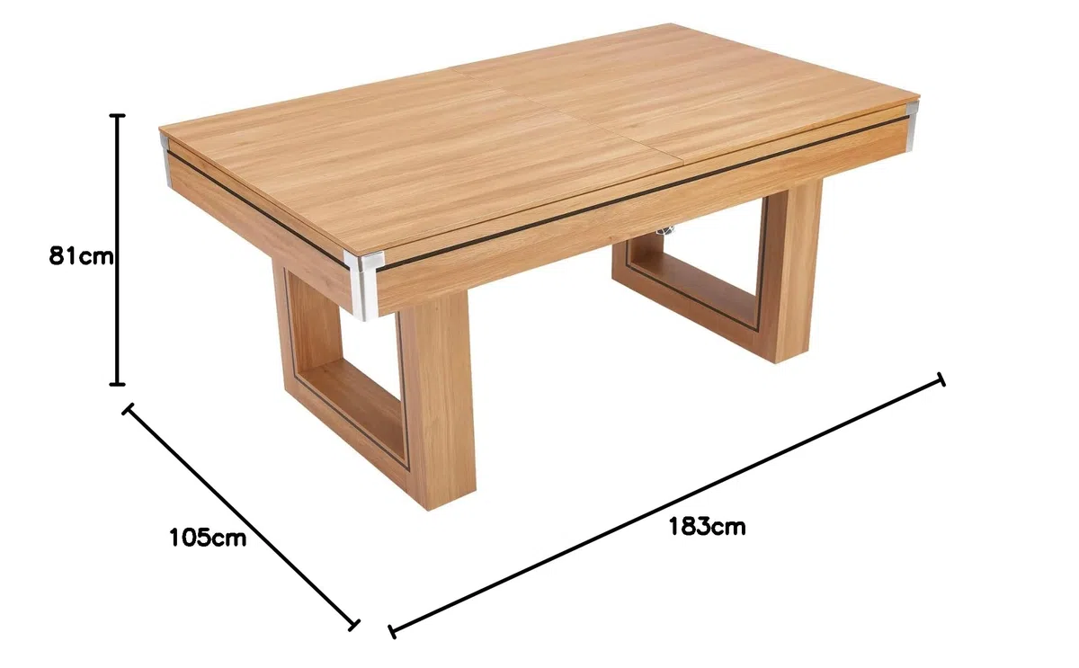 Tavolo da biliardo multifunzionale con piano da pranzo e ping pong, 1,8 m/2,1 m, tutti gli accessori inclusi, perfetto per giochi in famiglia e tempo libero