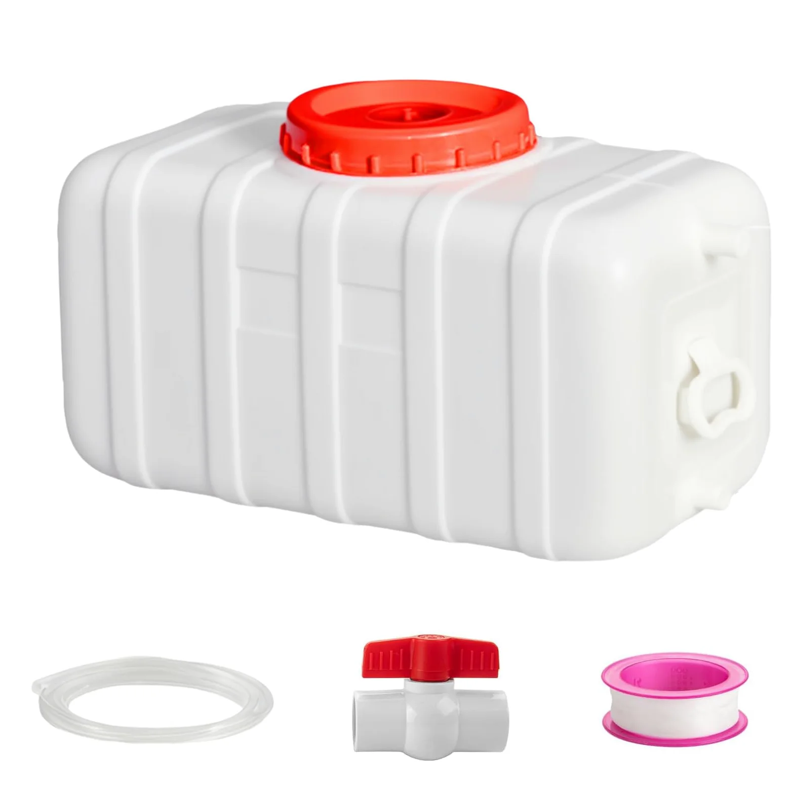 Tanica Acqua con Rubinetto, Serbatoio Acqua Plastica Alimentare per Campeggio, Giardinaggio, Emergenza, Uso Domestico Robusta e Resistente ai Raggi UV con valvola(Size:25L,Color:Bianco)