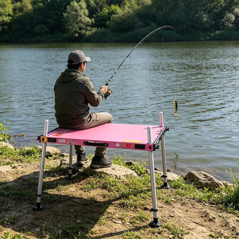 Piattaforma di pesca pieghevole leggera, grande, montata su veicolo, acque profonde, pieghevole per fiume, lago e riva