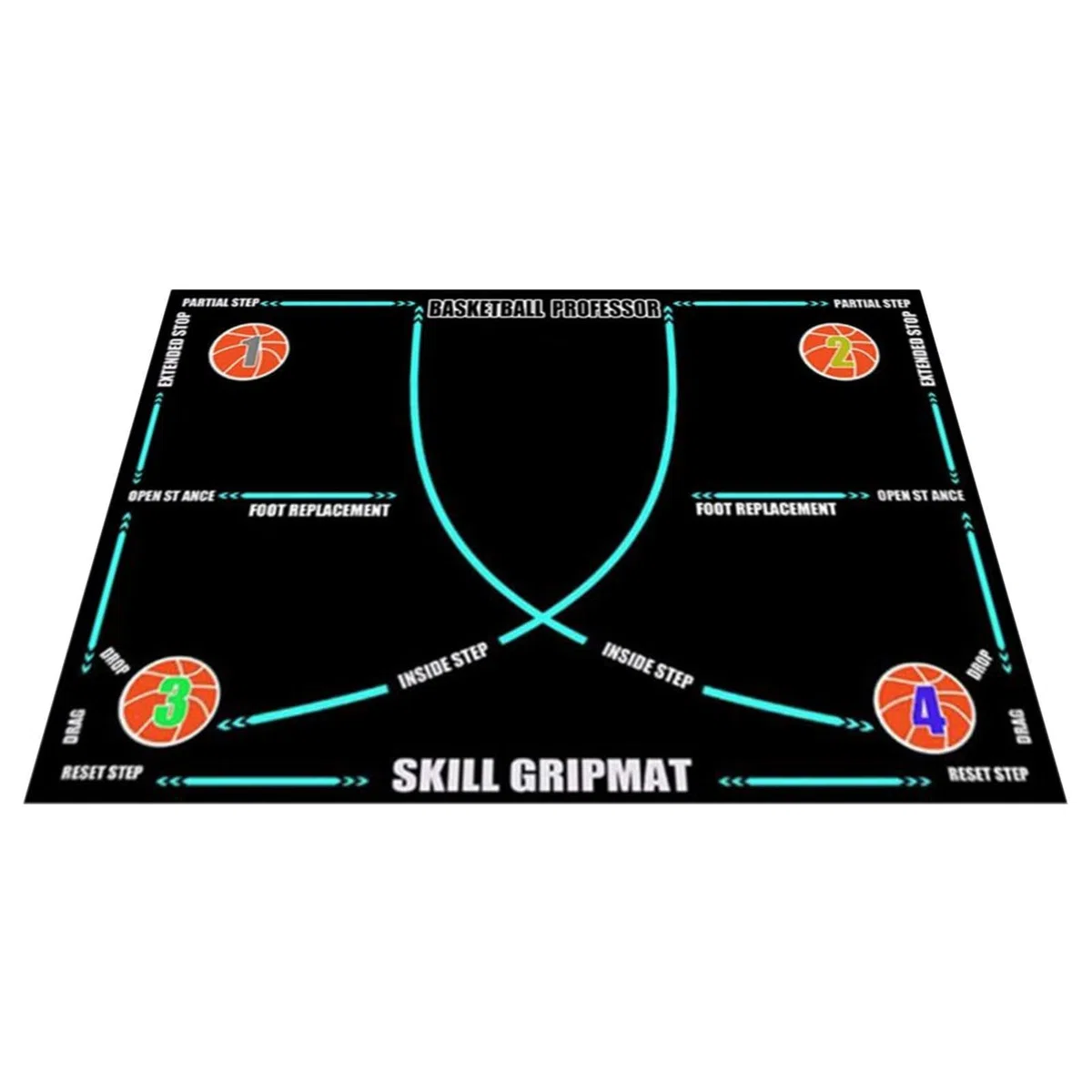 Tappetino da allenamento per pallacanestro, attrezzatura da allenamento per pallacanestro, per bambini, adolescenti, giocatori, atleti, squadre scolastiche, allenatori, appassionati di fitness, casa