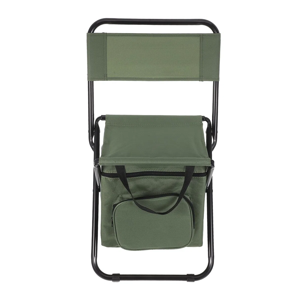 Sedia Portatile da Escursionismo Pieghevole con Schienale e Borsa Termica Integrata Sgabello Leggero da Pesca per Campeggio Picnic e Attività All’Aperto Trasporto Compatto e