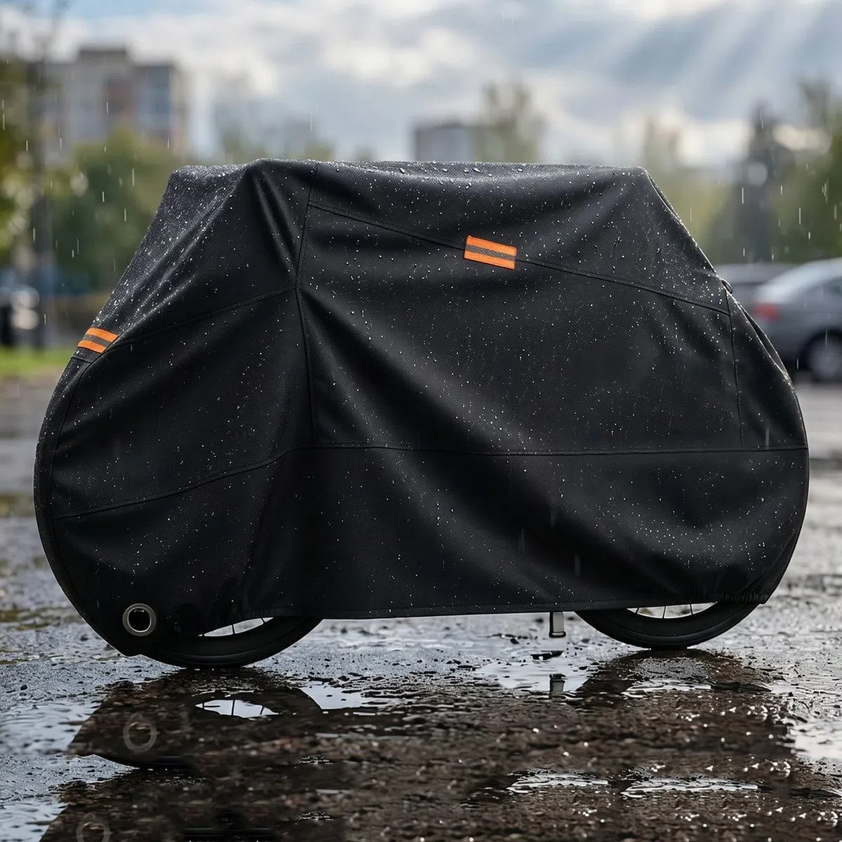 Telo Copri Bicicletta per Gazelle Balance 2012- | Anti-strappo Ultra-resistente, Protezione UV e Polvere, Banda Elastica, Rivestimento Nero Denso, Cinghia di Fissaggio