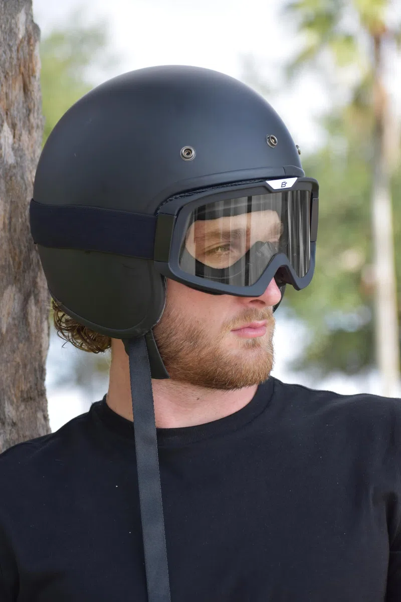 Birdz Occhiali di sicurezza per moto, 2 paia, montatura nera in TPU con lenti trasparenti e fumé