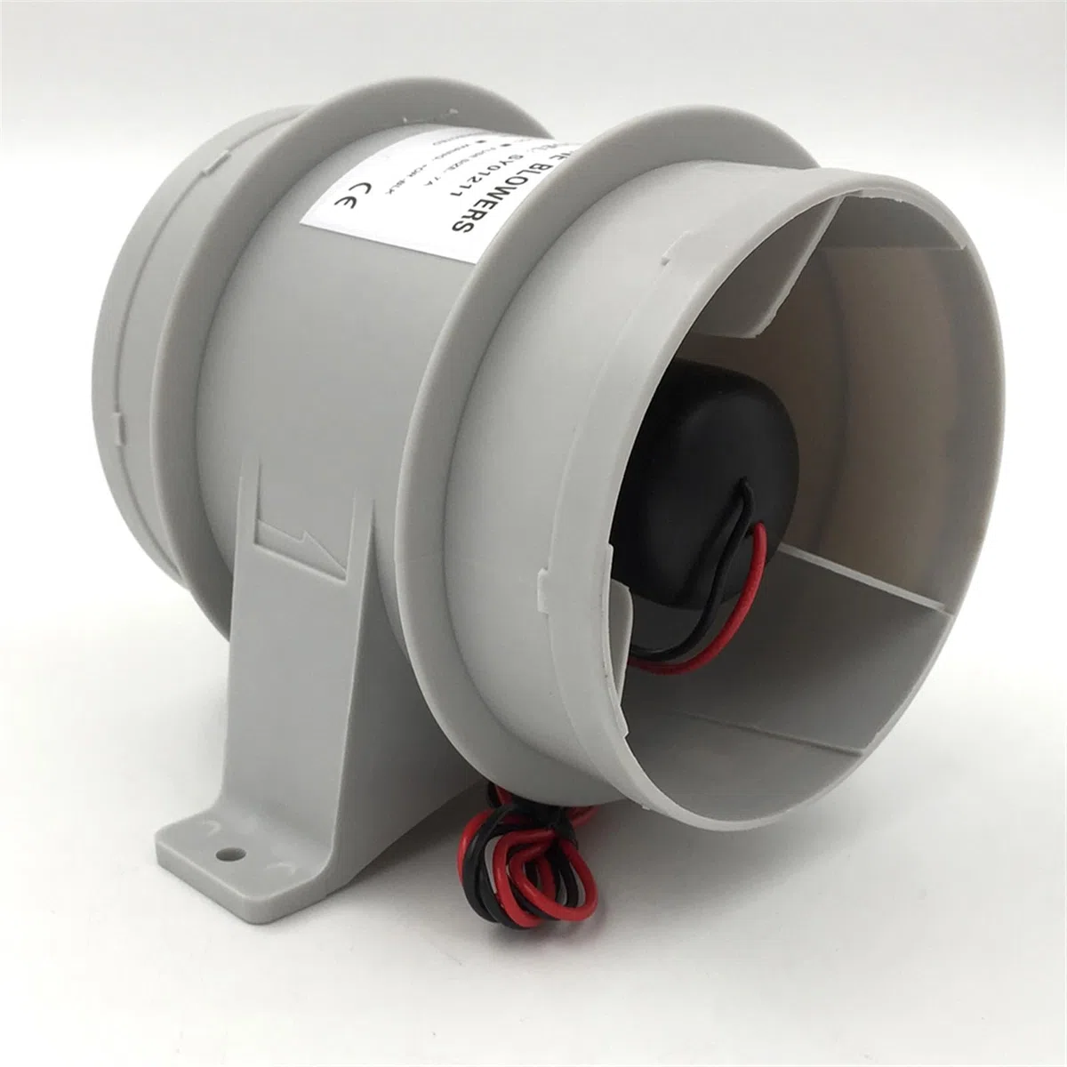 12V 40A ABS Soffiatore d'aria silenzioso Resistente all'acqua Diametro da 4 pollici Flusso d'aria elevato Soffiatore in linea Motore soffiatore for sentina marina for barche ABS Soffiatore di l