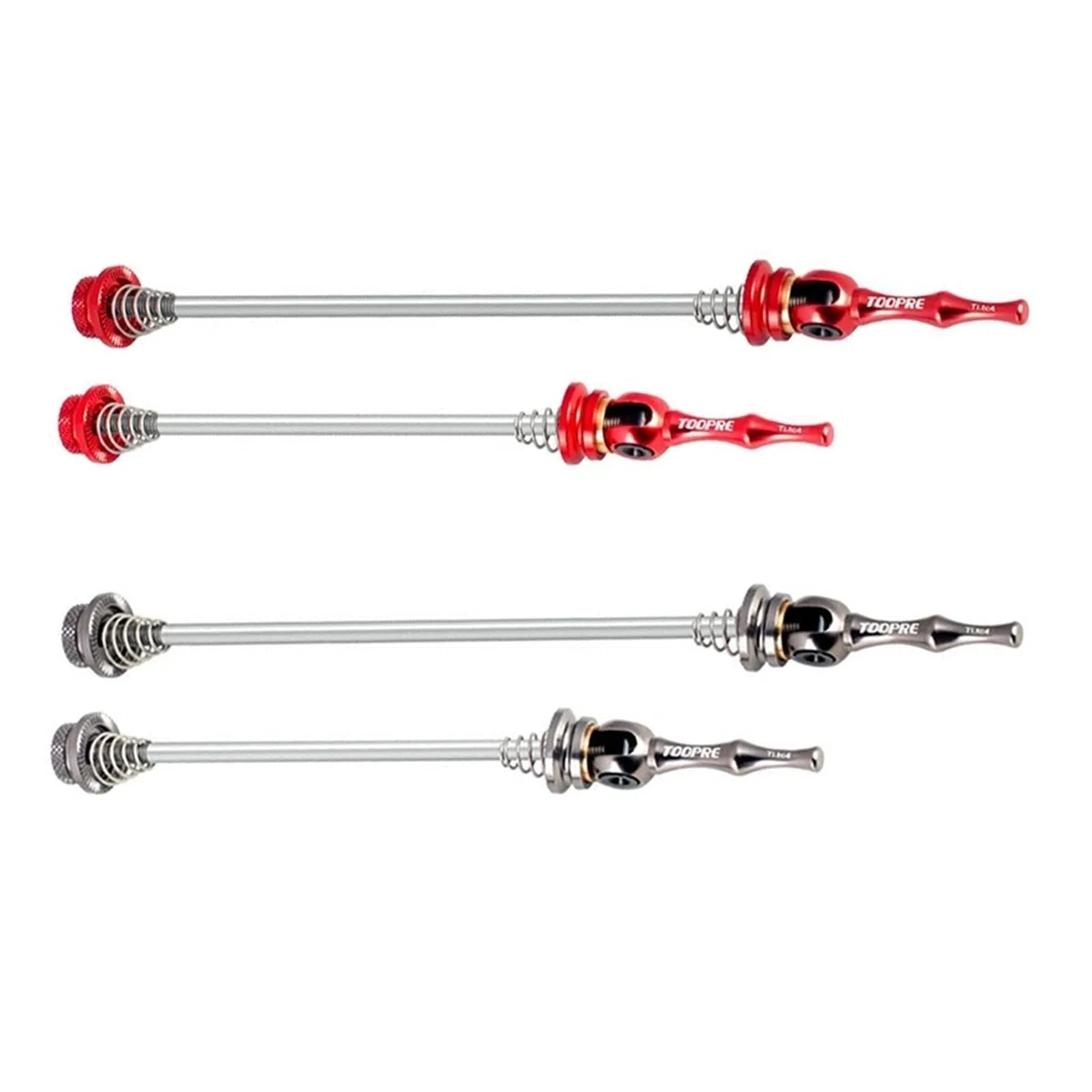 Rilasci Rapidi per Bicicletta Spiedini for Mozzo Ruota Bici 4 Pezzi Leva A Sgancio Rapido Set di Assi for Bicicletta in Titanio Ultraleggero 140/180mm Rosso