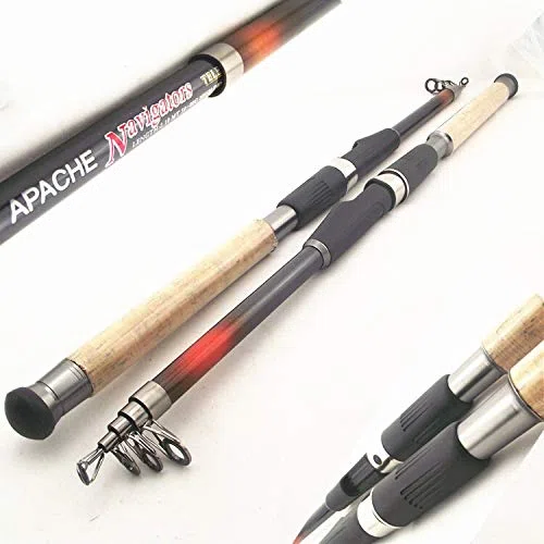 Carbon telescopiche Canne da Pesca Spinning 2.1M 2.7m Canna da Pesca di filatura Rod Sea Fishing Tackle Feeder Canna da Pesca (Size : 2.4 m)