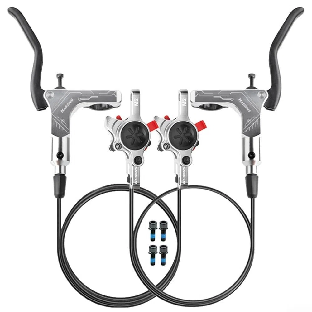 Freno a disco idraulico a doppio pistone per mountain bike, costruzione in lega di alluminio bidirezionale, 1450, 800 mm, dimensioni per dischi da 160 mm, 180 mm, 203 mm, adatti per