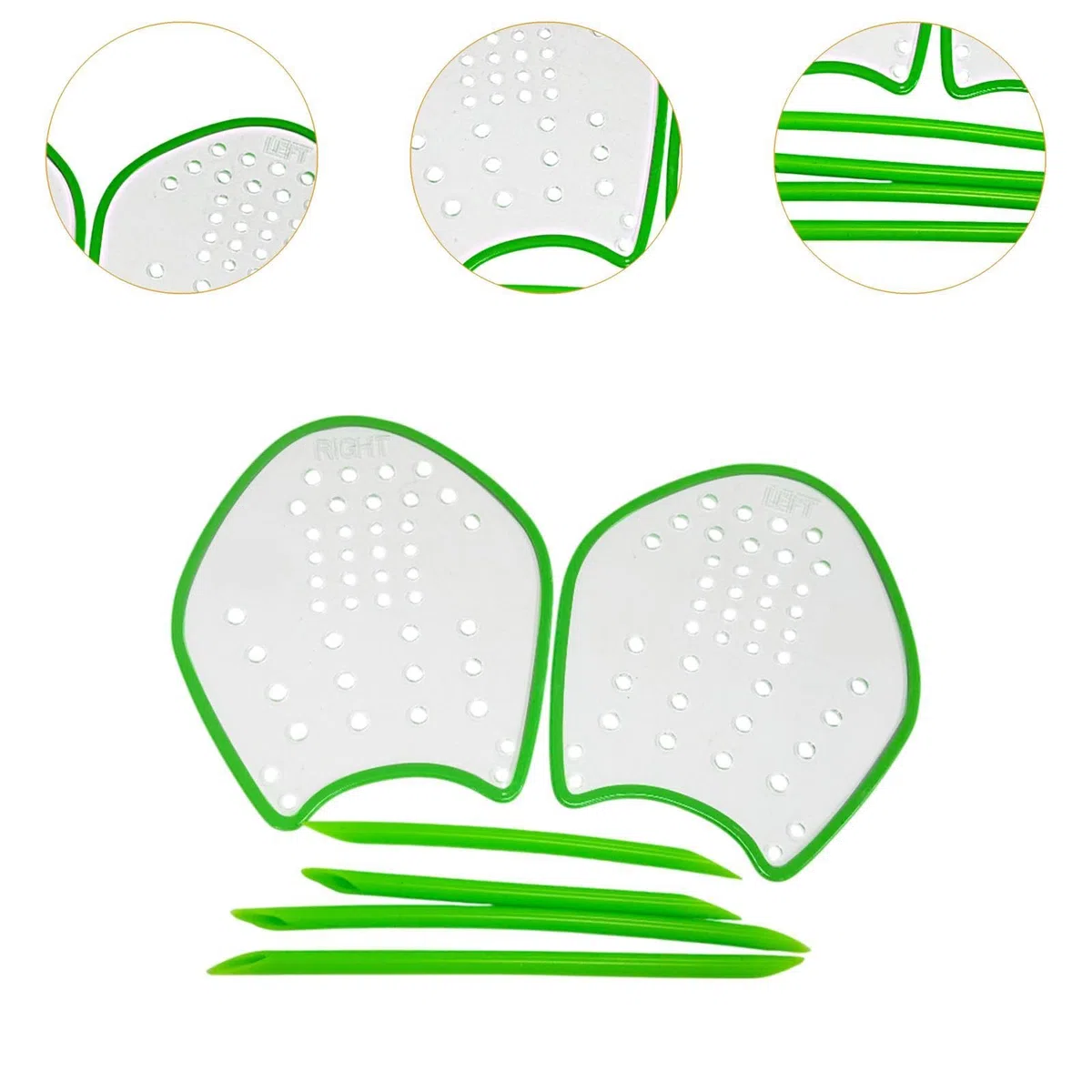 2 Pezzi Palette Nuoto Pagaie per Allenamento Nuoto Attrezzatura per Migliorare La velocità Materiale PC Silicone Adatte per Donna Uomo Piscina