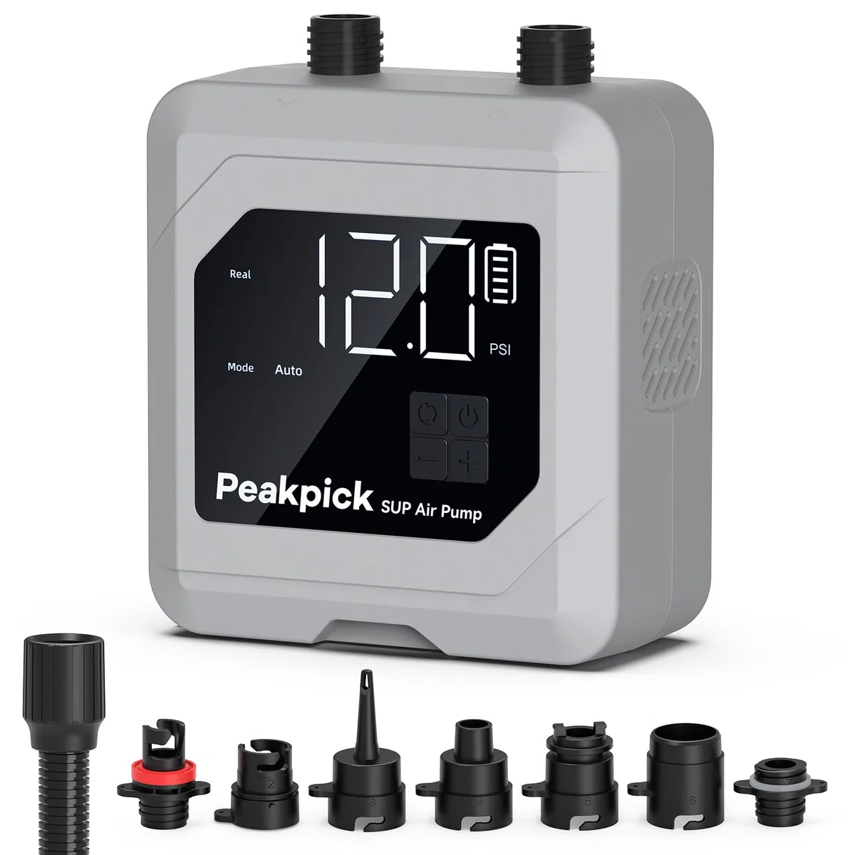 Pompa elettrica da 20 psi, ricaricabile a batteria, gonfiaggio e sgonfiaggio intelligente a doppio stadio, spegnimento automatico, per stand up paddle, aquiloni da surf, tenda, materasso