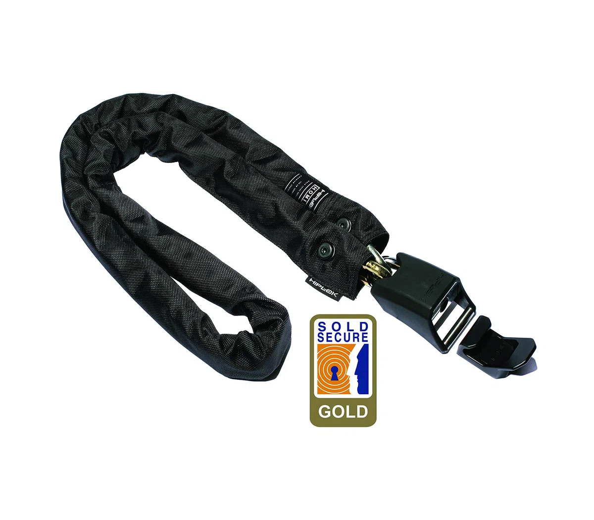 Hiplok HOME GOLD, Lucchetto a catena, Unisex, ALL BLACK, Circonferenza di chiusura 150 cm