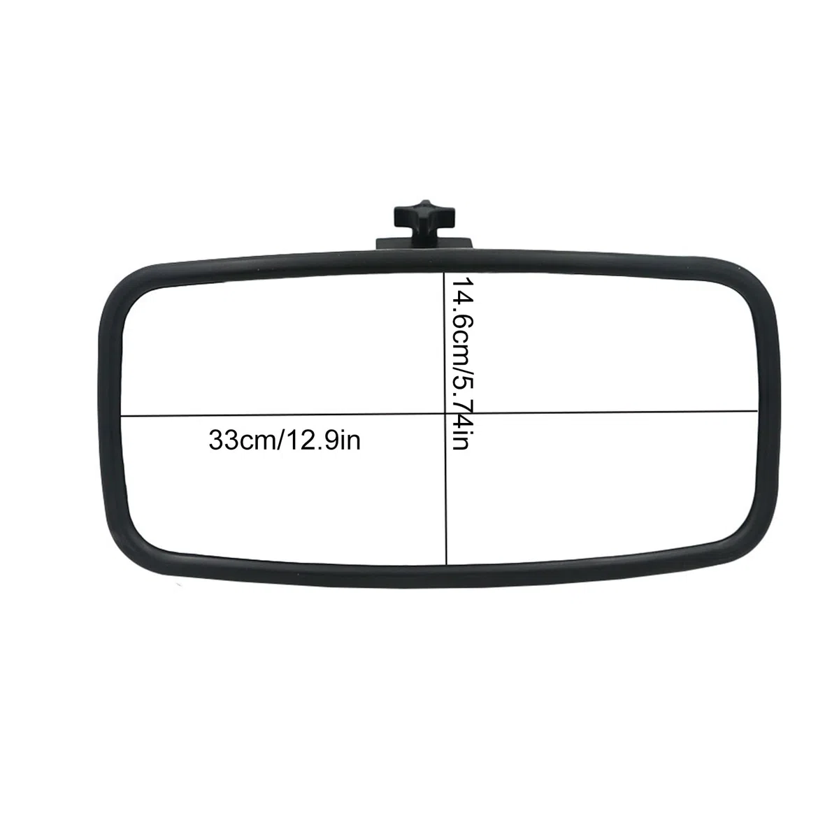 Specchietto retrovisore per sci nautico, 33 x 14,6 cm, grande versatile, specchio panoramico centrale, ampio angolo per sci nautico, per yacht, barche a motore, kayak