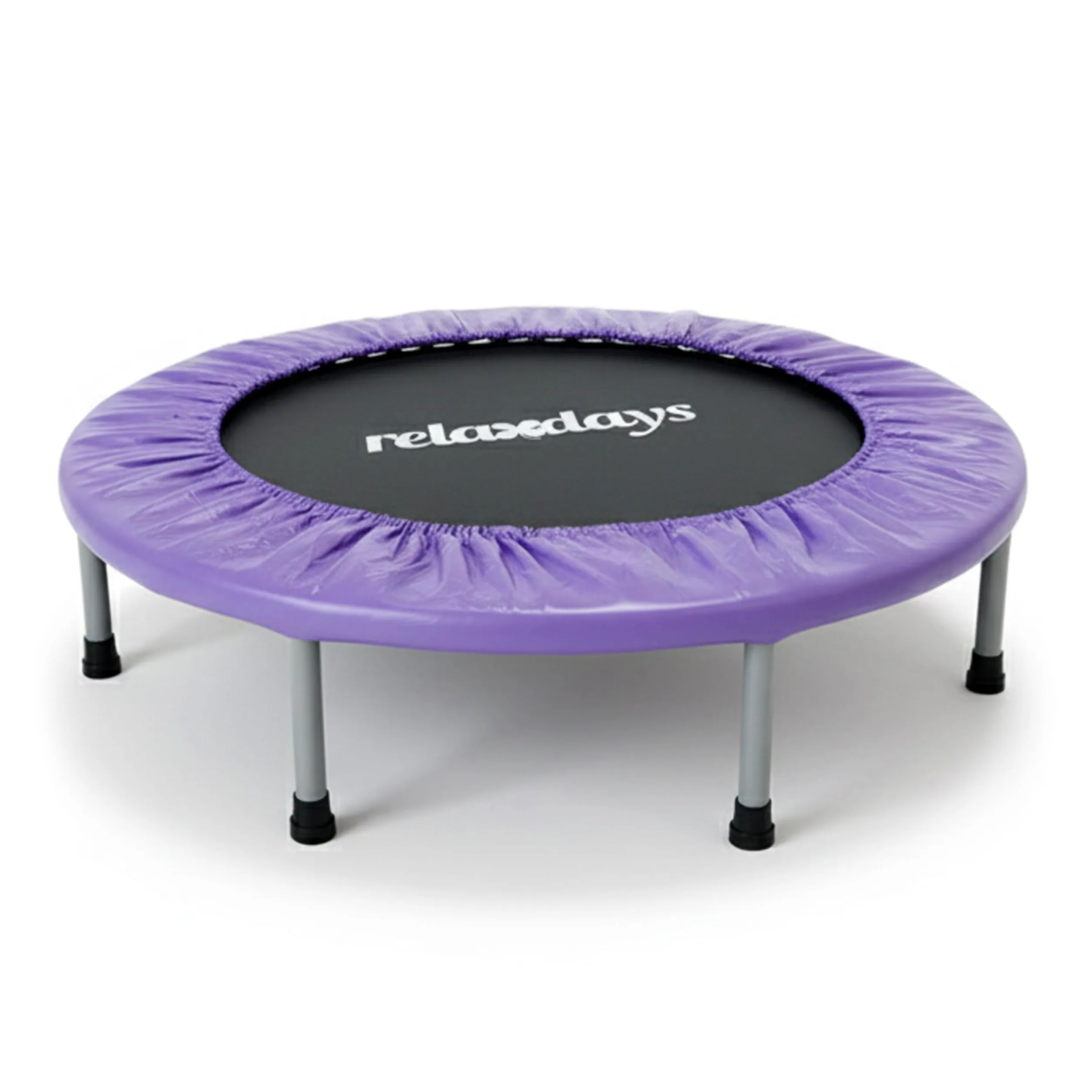 Relaxdays Trampolino da interno, Ø 95 cm, minitrampolino pieghevole max 100 kg, sport & ginnastica, colori a scelta