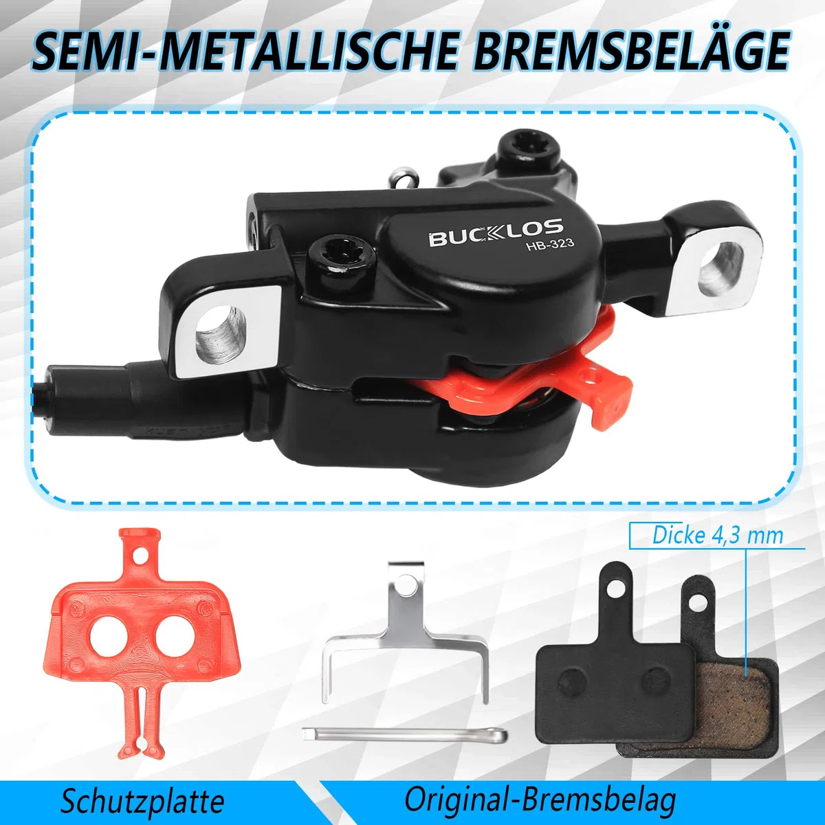 Set di freni a disco per mountain bike, linea idraulica MTB per freni a disco con pinza e leve in lega di alluminio/160 mm rotor/is/PM adattatore universale per bici elettriche/biciclette