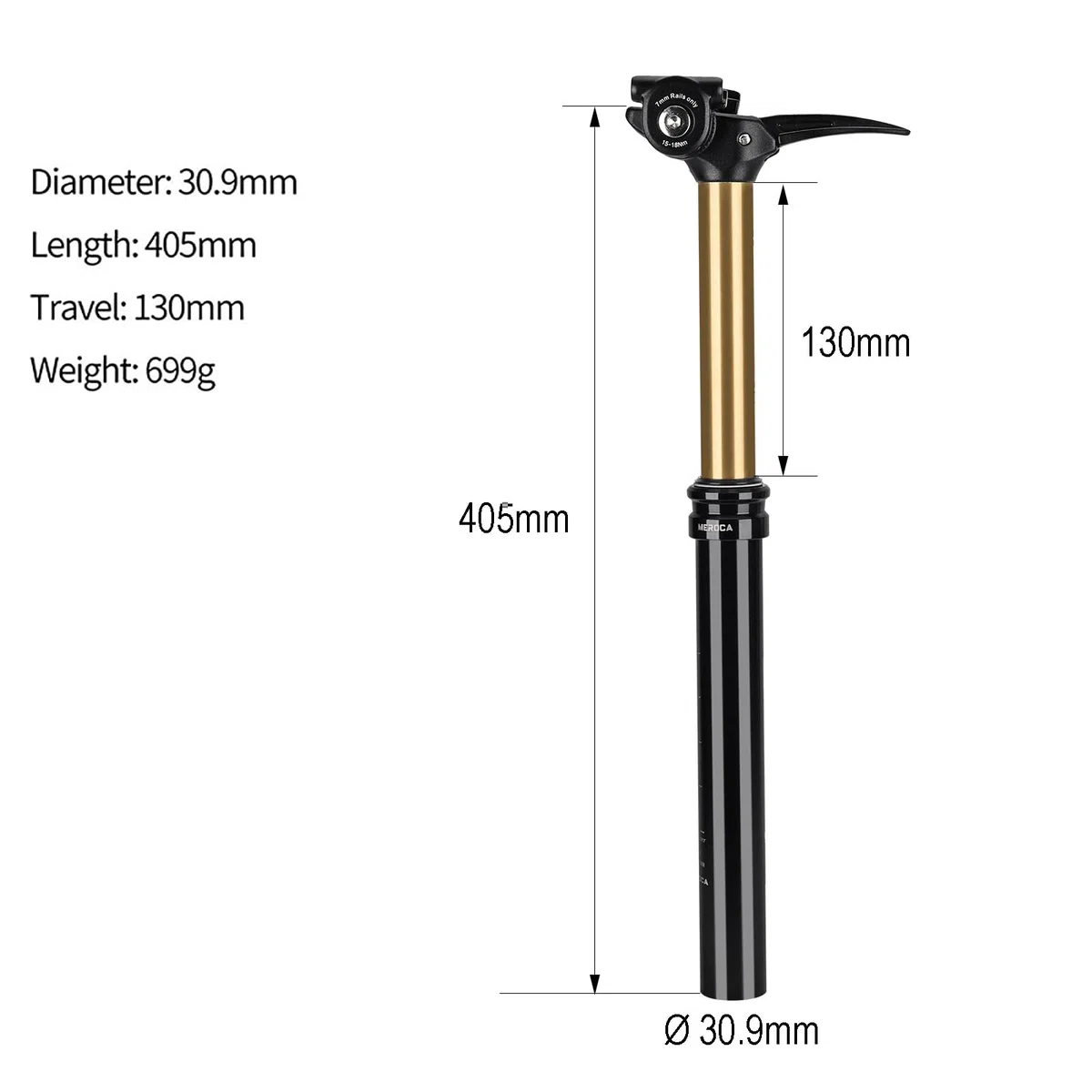 Reggisella Telescopico MTB 27,2mm/30,9mm/31,6mm Tubo Reggisella per Bici Regolabile in Altezza in Lega di Alluminio Reggisella per Bicicletta Idraulico Accessorio per Ciclismo