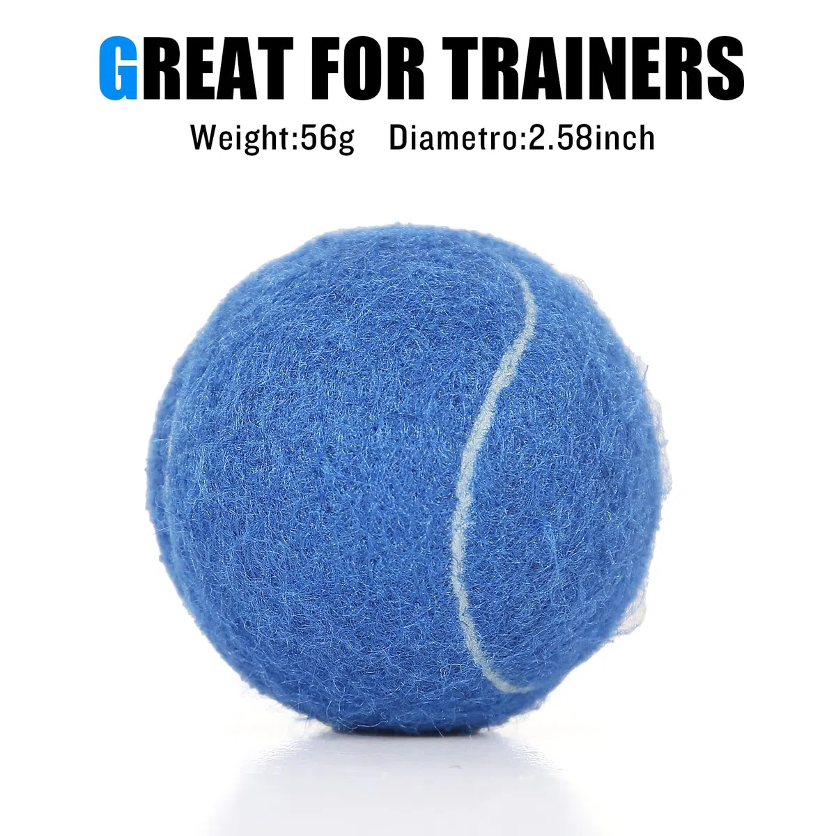 Confezione da 12/18 palline da tennis per addestramento, gioco del cane e pratica con borsa a rete per trasporto e allenamento per principianti