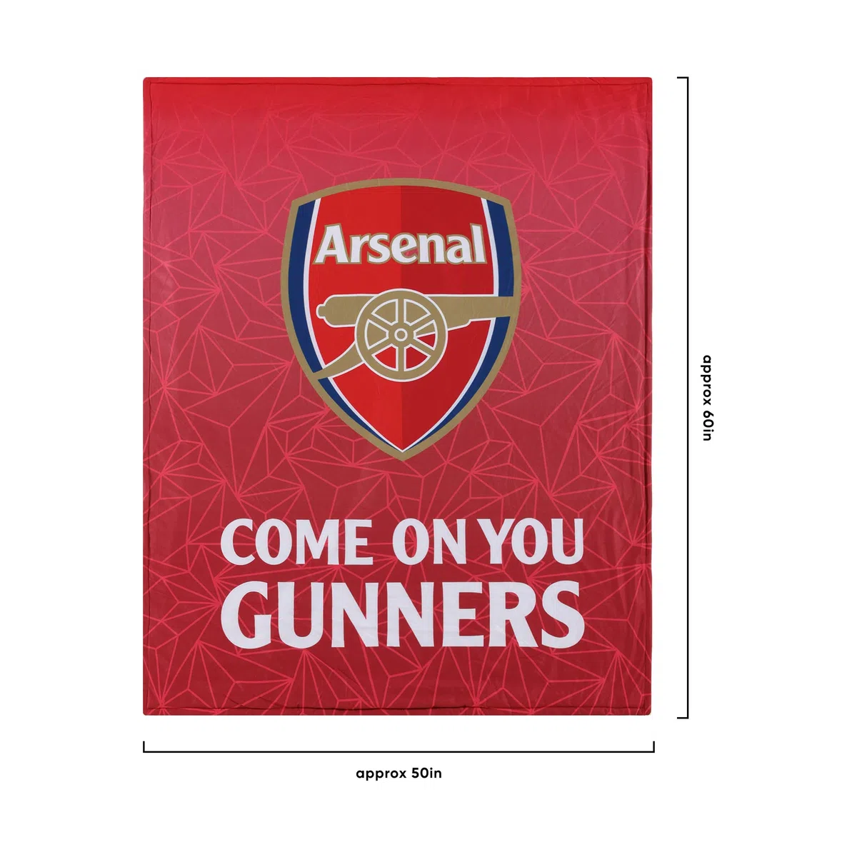 Arsenal FC EPL Slogan Sherpa - Coperta in peluche