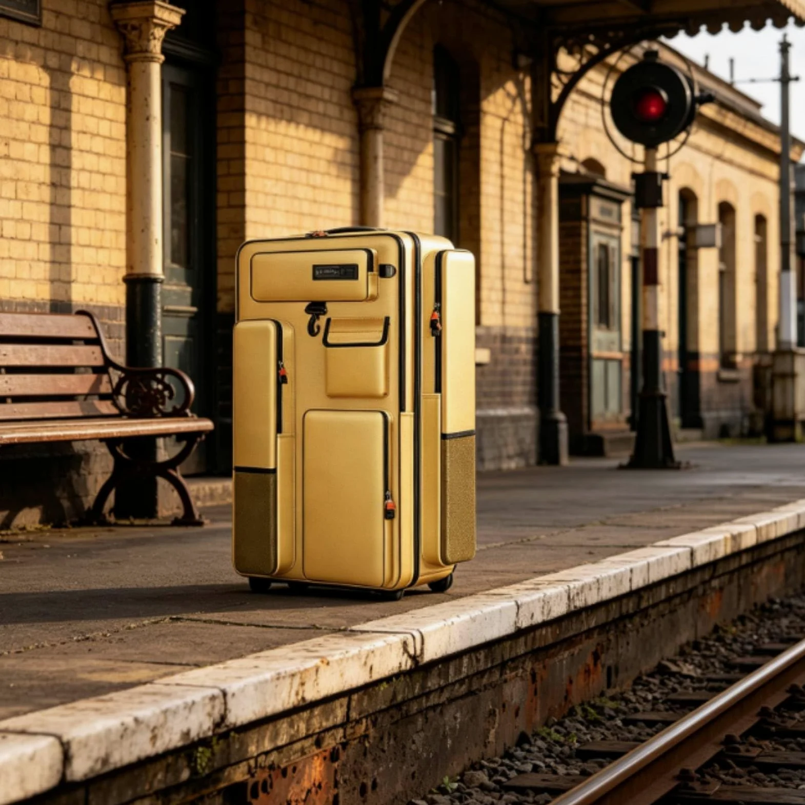 kowaku Zaino Porta Attrezzi da Pesca Resistente All'usura Borsa Porta Canne Organizzazione Facile Attrezzatura Sportiva, Giallo, Giallo, 70CM