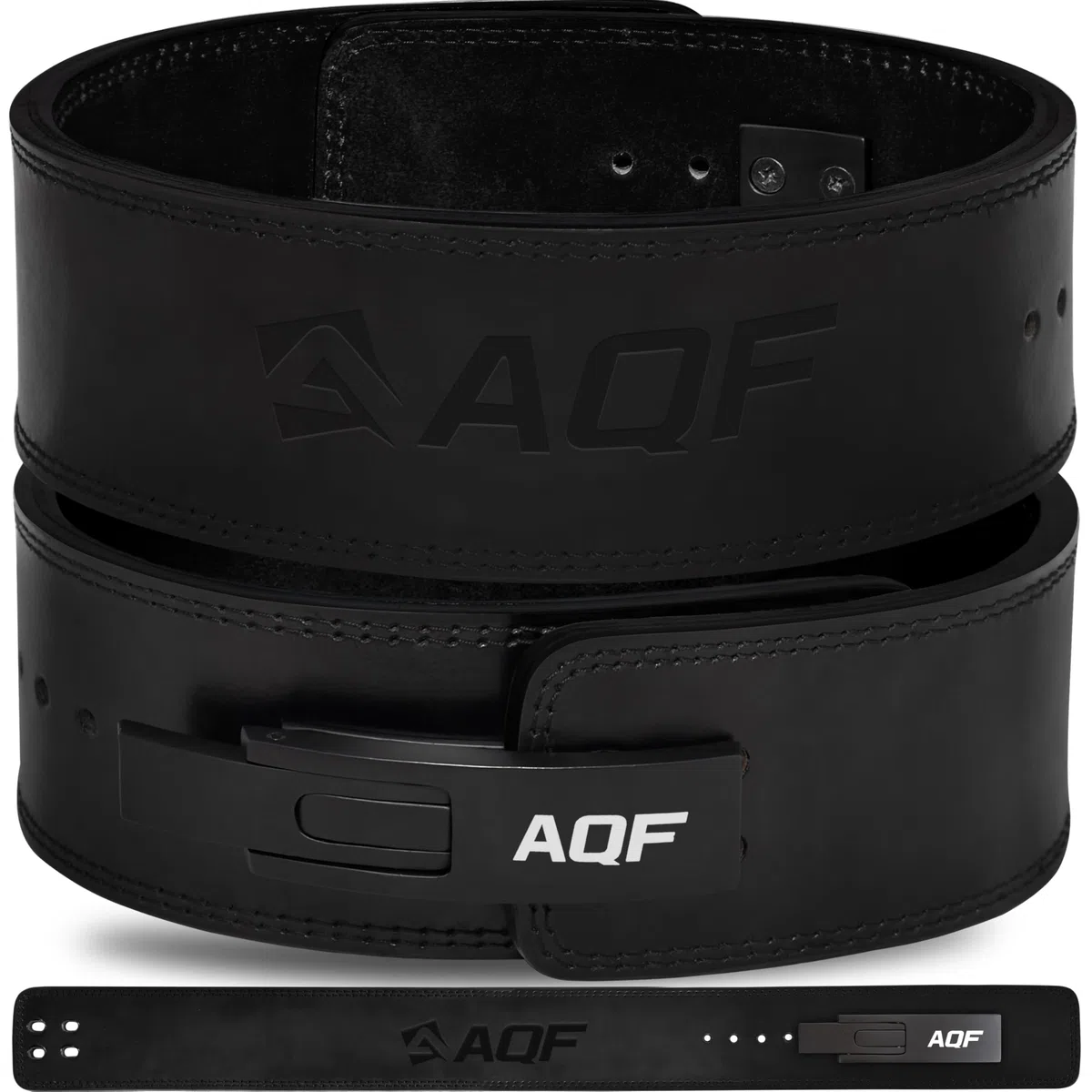 AQF Cintura Powerlifting Leva Fibbia - Larga 4" Spessa 10mm Approvato da IPL USPA - Cintura Palestra Uomo, Cintura Sollevamento Pesi, Cinta Palestra Bodybuilding per Squat, & Gym