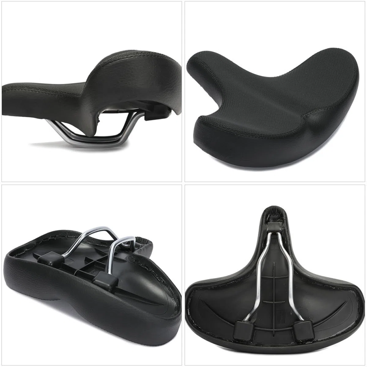 Cabilock Sella per Bicicletta Comoda Donna Design Ammortizzante in Pelle Pu e Schiuma Poliuretanica, per Ciclismo Outdoor a Lunga Distanza