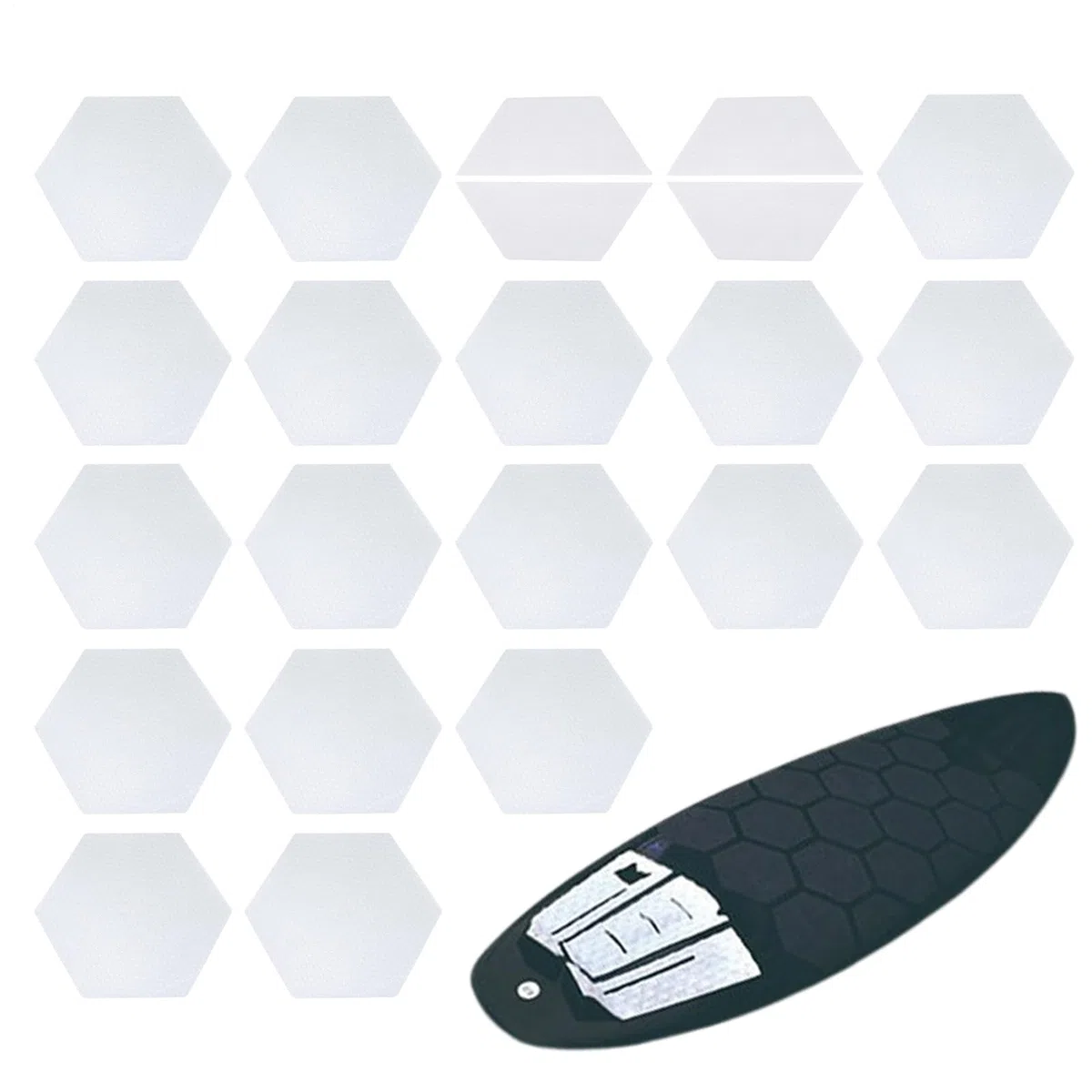 Tappeto Antiscivolo per Tavola da Surfing Adesivi Antiscivolo Esagonali da | Tappeto Trazione Esagonale Surf per Sport Estivi all'aperto Skateboard Snowboard Paddleboard Kayak Pontoon ed At