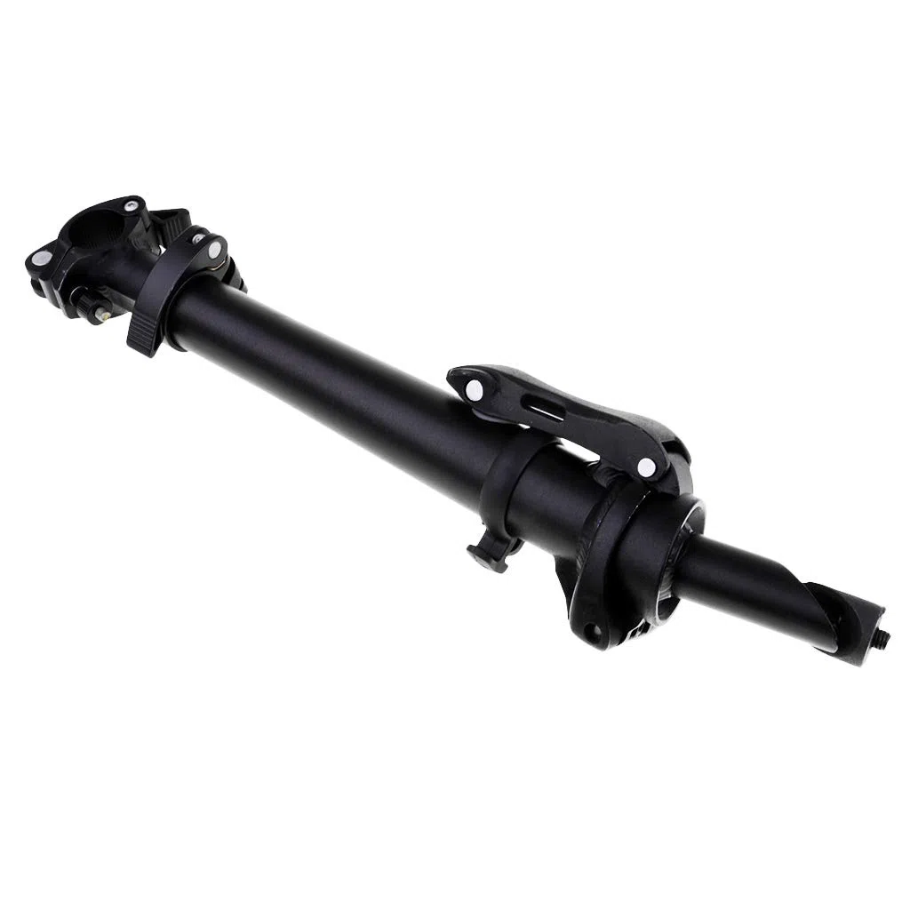 P Prettyia Manubrio Canotto Bicicletta Pieghevole A Sgancio Rapido Regolare Accessori Sportivo - Nero