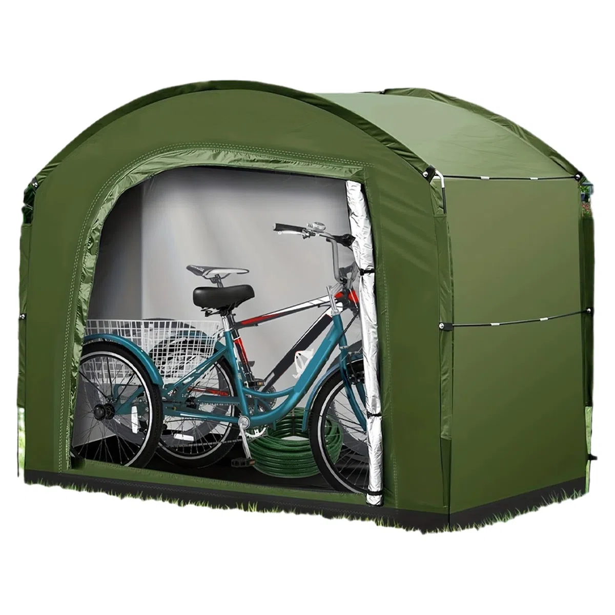 Ripostiglio Da Esterno Per Biciclette Tessuto Oxford Organizzatore Per Moto | Soluzioni Di Deposito Grande Capacità Per Attrezzature Da Giardino Camping E Piscina