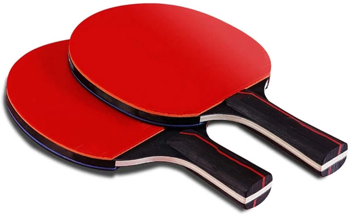 Set racchetta doppia contiene 3 palline 1 set di racchette Racchetta da ping pong professionale antiadesiva
