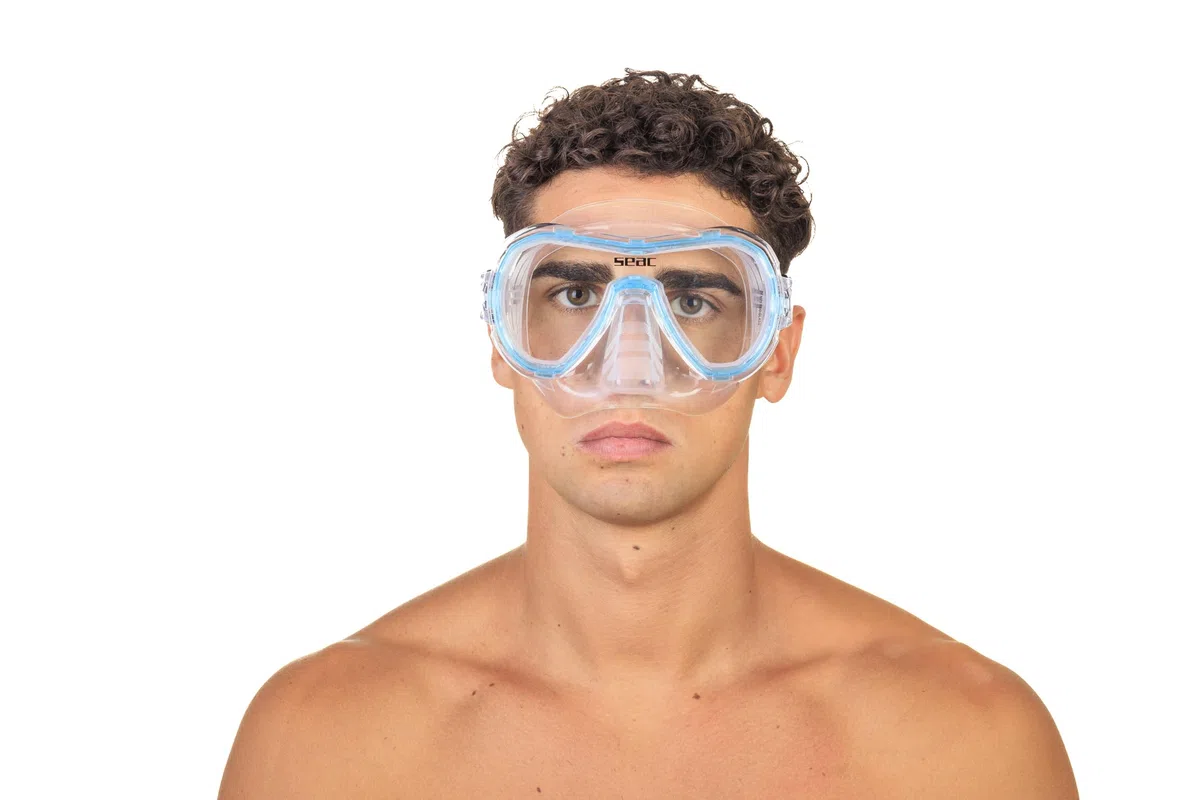 SEAC Sprint Dry Set Snorkeling con Pinne a Cinghiolo Regolabile, Maschera e Snorkel con Dry Top Unisex Adulto