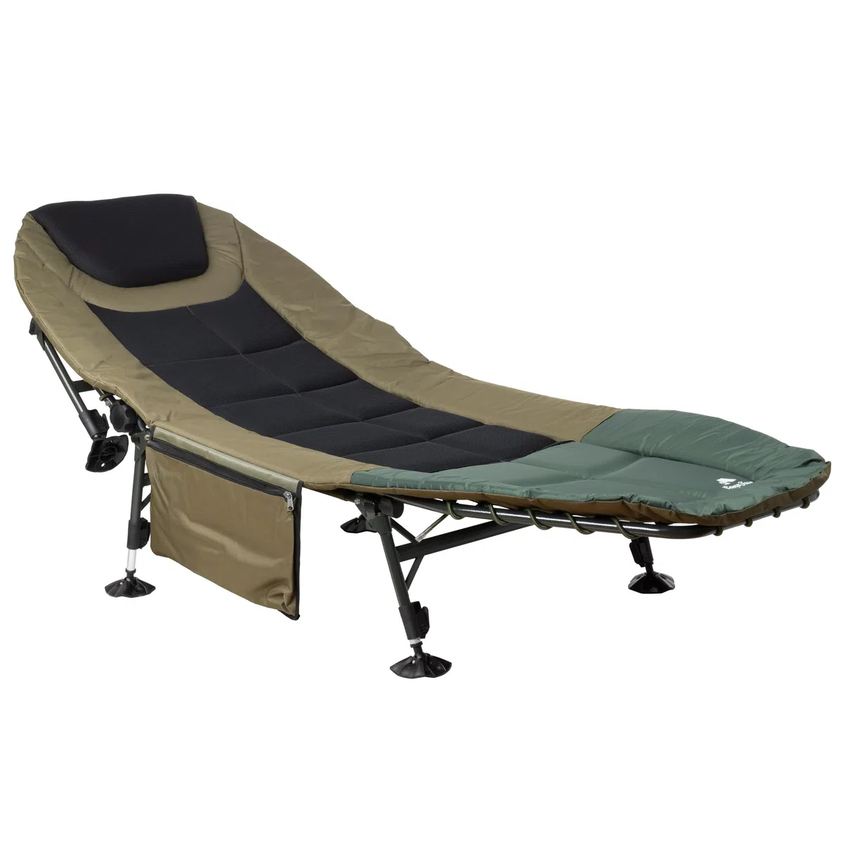 CampFeuer Lettino alla carpa, XXL, 200 x 81 x 41-98 cm, regolabile in altezza e stabile, con 6 gambe, pieghevole, da campeggio, alla carpa, da campeggio, da campeggio e da campeggio imbottito