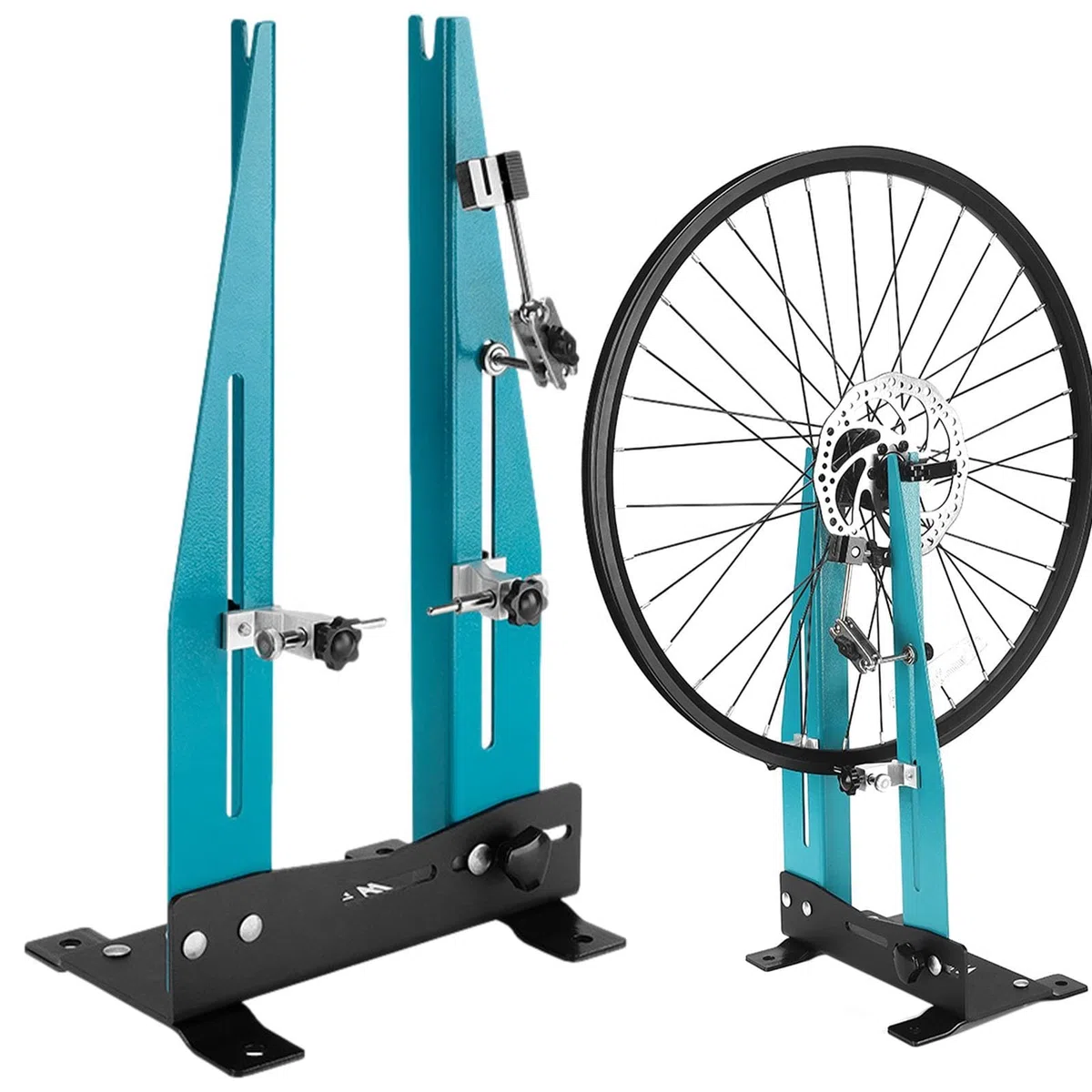 bicyclee - Strumento di regolazione del cerchione, stazione di riparazione | per allineamento ruote | Set di correzione ruote posteriori regolabile con chiavi a raggi, manutenzione di base per bici da