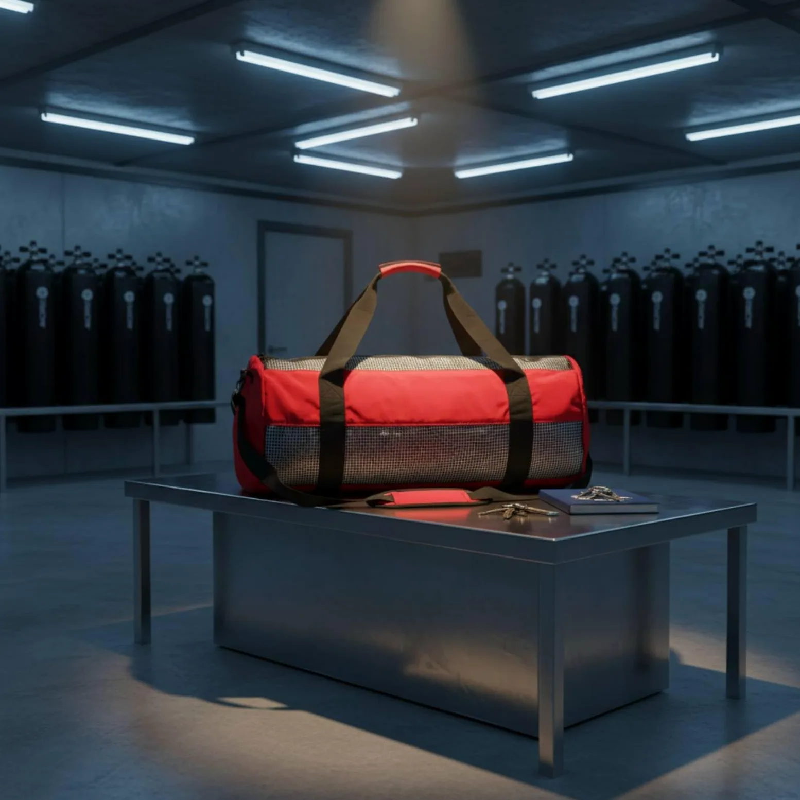 Mesh Duffel Bag Borsa Subacquea Borsa Attrezzatura Sacca Sportiva con Organizzazione Capiente E Trasporto Comodo Adatta per Immersioni Nuoto Barca Spiaggia Piscina