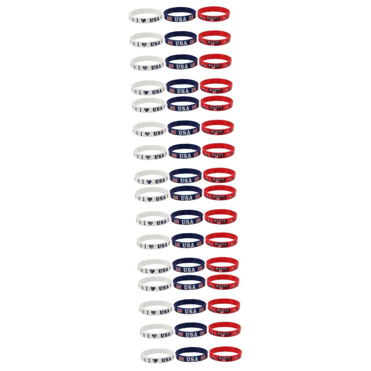 DOITOOL Braccialetti Silicone Per Usa Accessori Patriottici Leggeri Per Celebrazioni