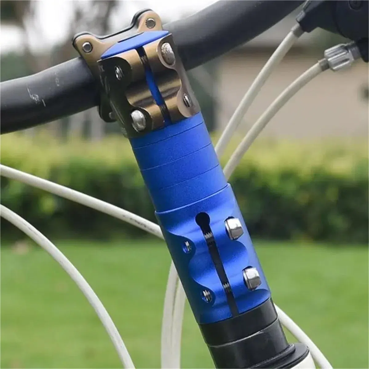 Prolunga Manubrio Rialzo 2 Pezzi Riser for Attacco Manubrio Bici in Lega di Alluminio Riser for Attacco Forcella Estensore for Attacco Manubrio Facile da Usare