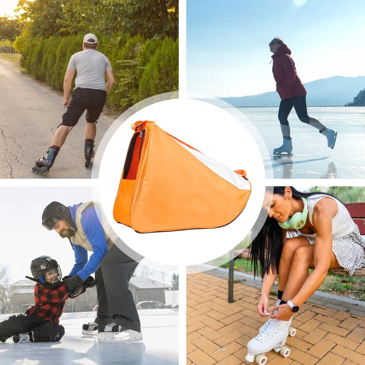 Zaino da skate Tracolla porta-pattini per sport | Borsa porta-pattini da esterno per Pattinaggio rotellistico, hockey, outdoor, palestra, viaggio, fitness, adulti e bambini