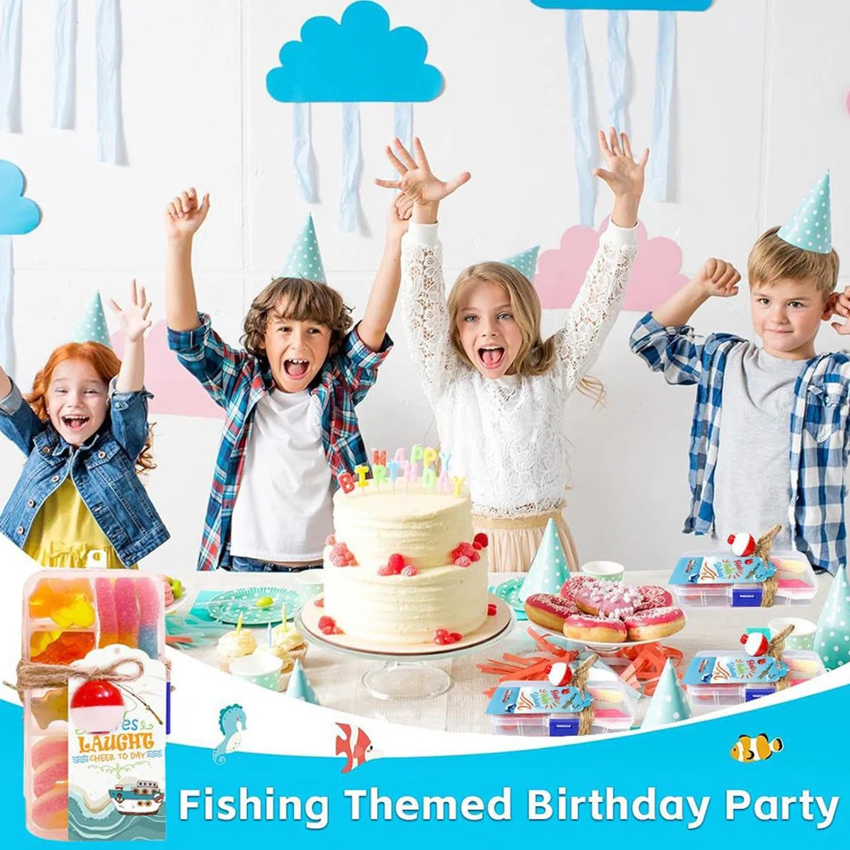 Mini Cassetta da Pesca Forniture da Pesca, Tema Pesce | PVC Forniture da Pesca Porta Esca con Galleggiante per Uomo Donna Ragazza Giovane Adolescente Moglie Marito Figlio Figlia