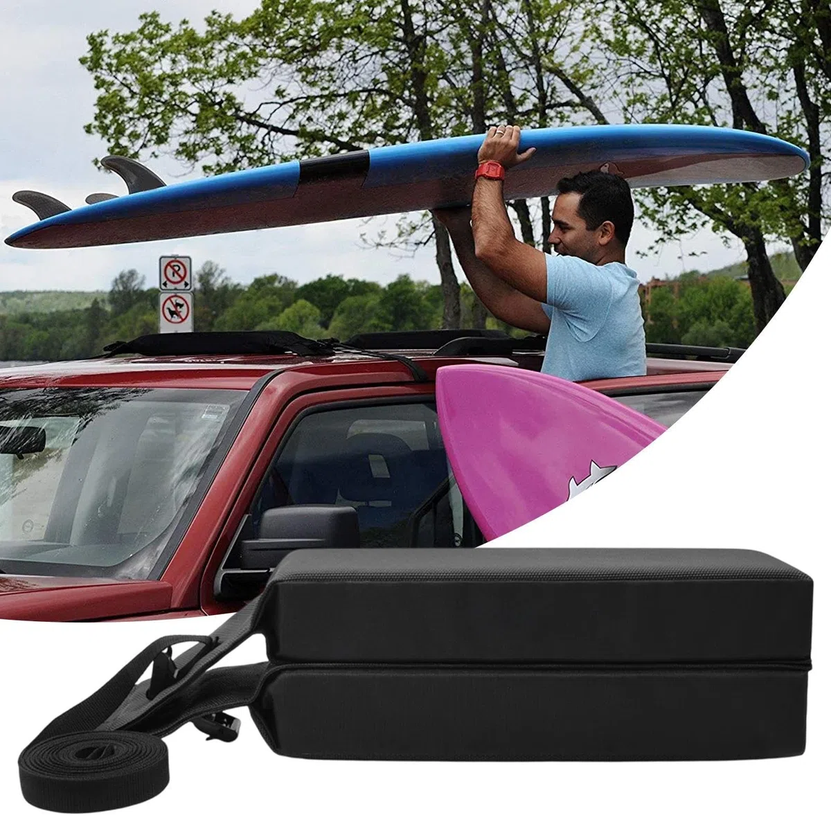 Porta Surf Per Tetto Auto Porta Kayak Per Camper | Accessorio Esterno Senza Foratura Per Furgone Camion Minivan