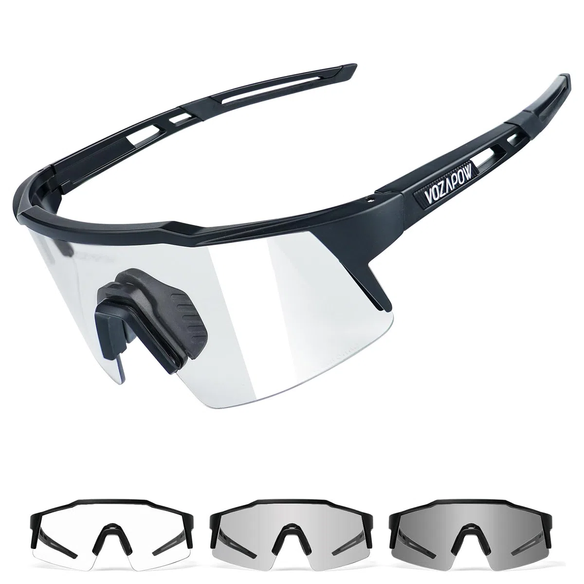 Photochrome Sport Occhiali da Sole XL Uomo Donna TR90 Occhiali da Bici Occhiali da Bici Baseball Corsa Escursionismo