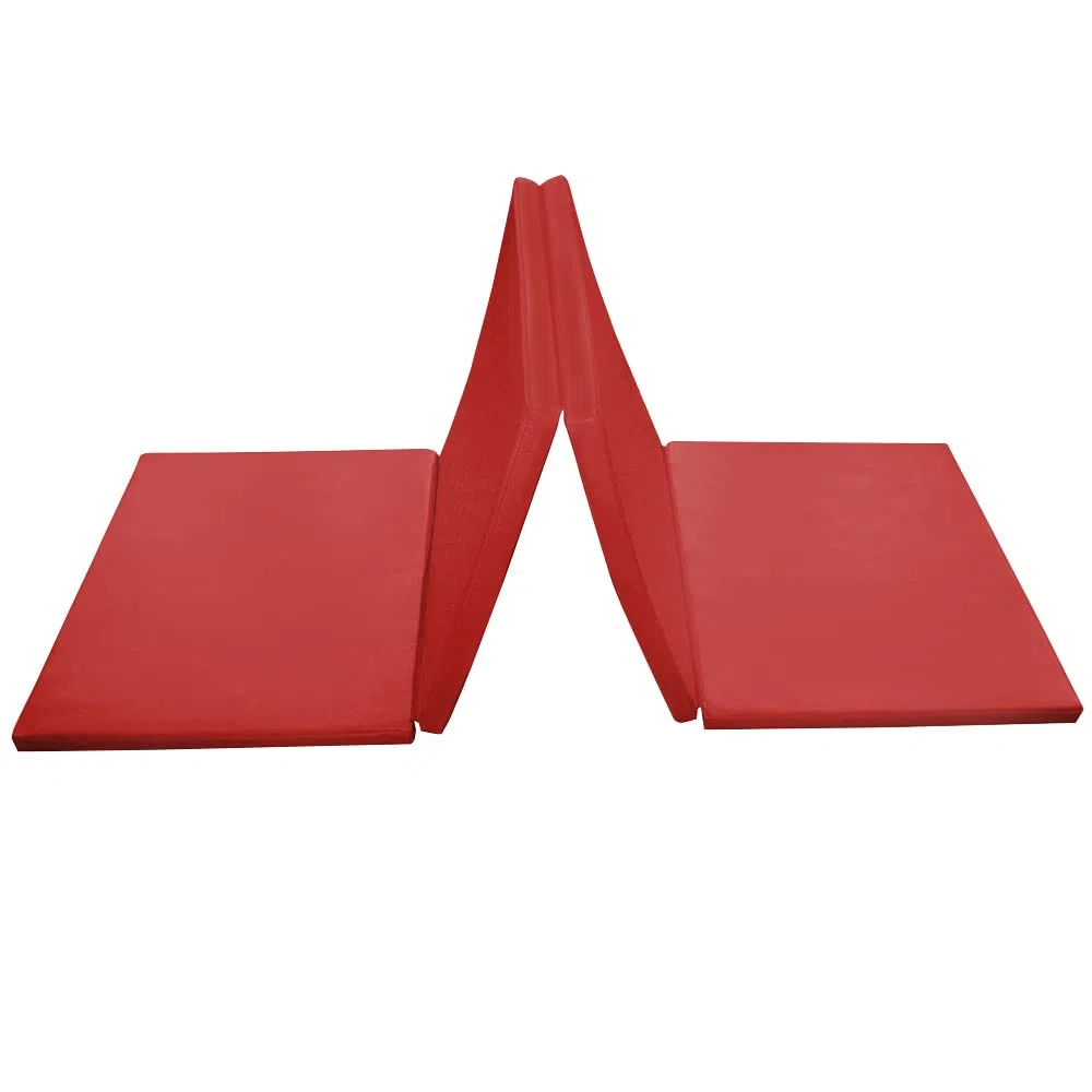 Grevinga Fun – Tappeto da ginnastica pieghevole Klipp Klapp (RG 35, morbido), Rot, 200 x 100 x 6 cm