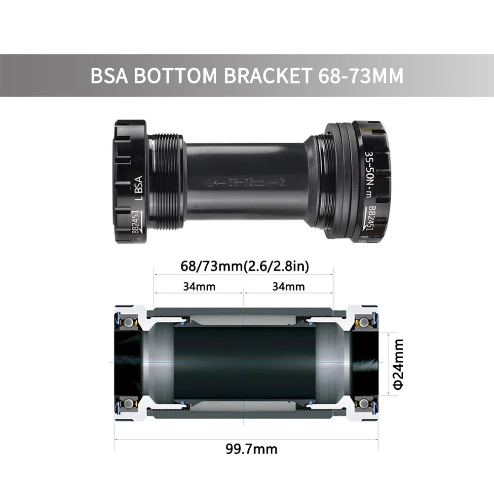 Guarnitura per Mountain Bike 170 mm 175 mm Guarniture Direct Mount Cavi Integrati Bracci Pedivella con Movimento Centrale BSA Adatto a 8-12 velocità Lega di Alluminio Ultraleggera