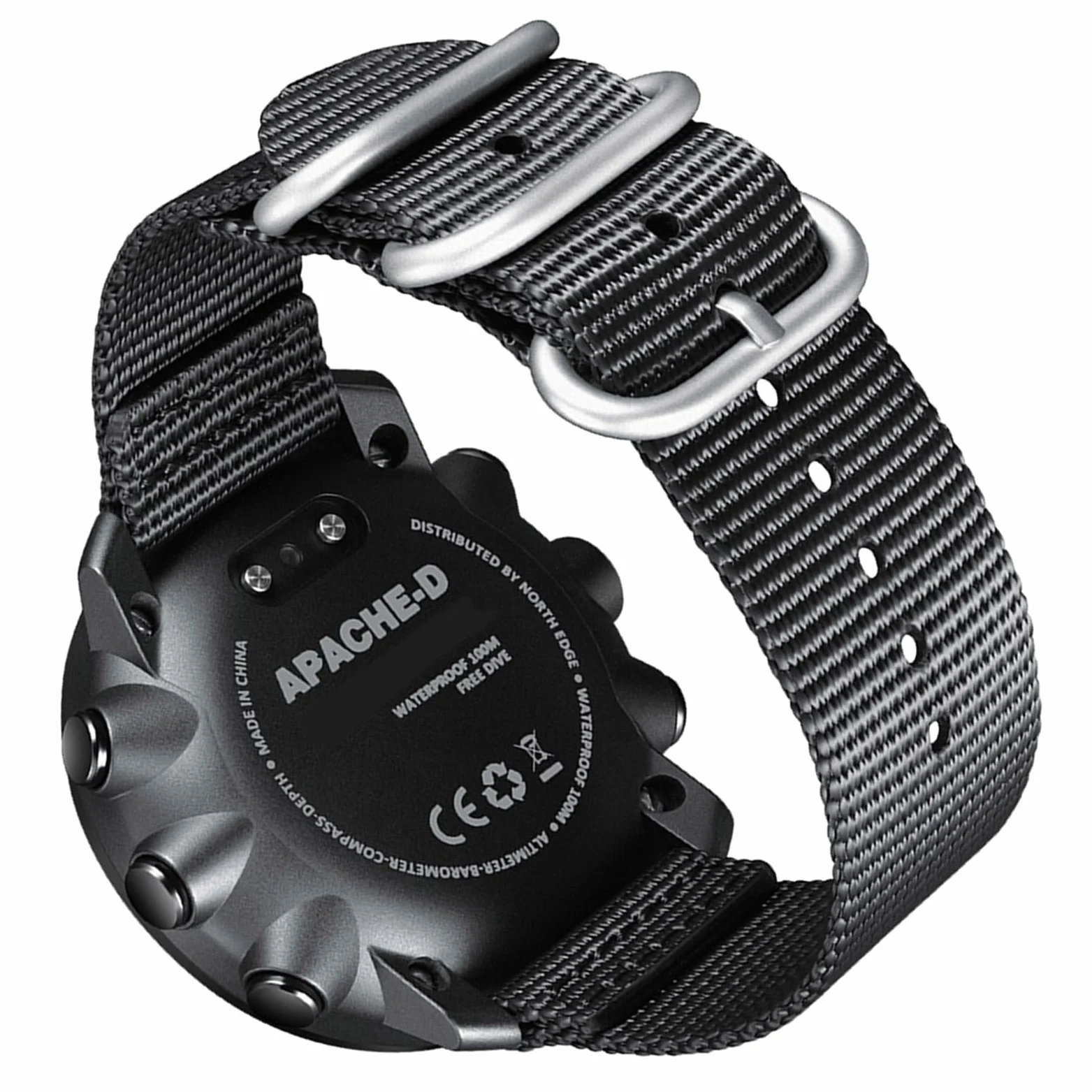 CHICIRIS Orologio Sportivo Digitale, Orologio Subacqueo da Esterno in Fibra di Carbonio PPS con impermeabilità Fino a 100 M, Bussola Retroilluminata a LED Altimetro Barometro Contapassi per Uomo
