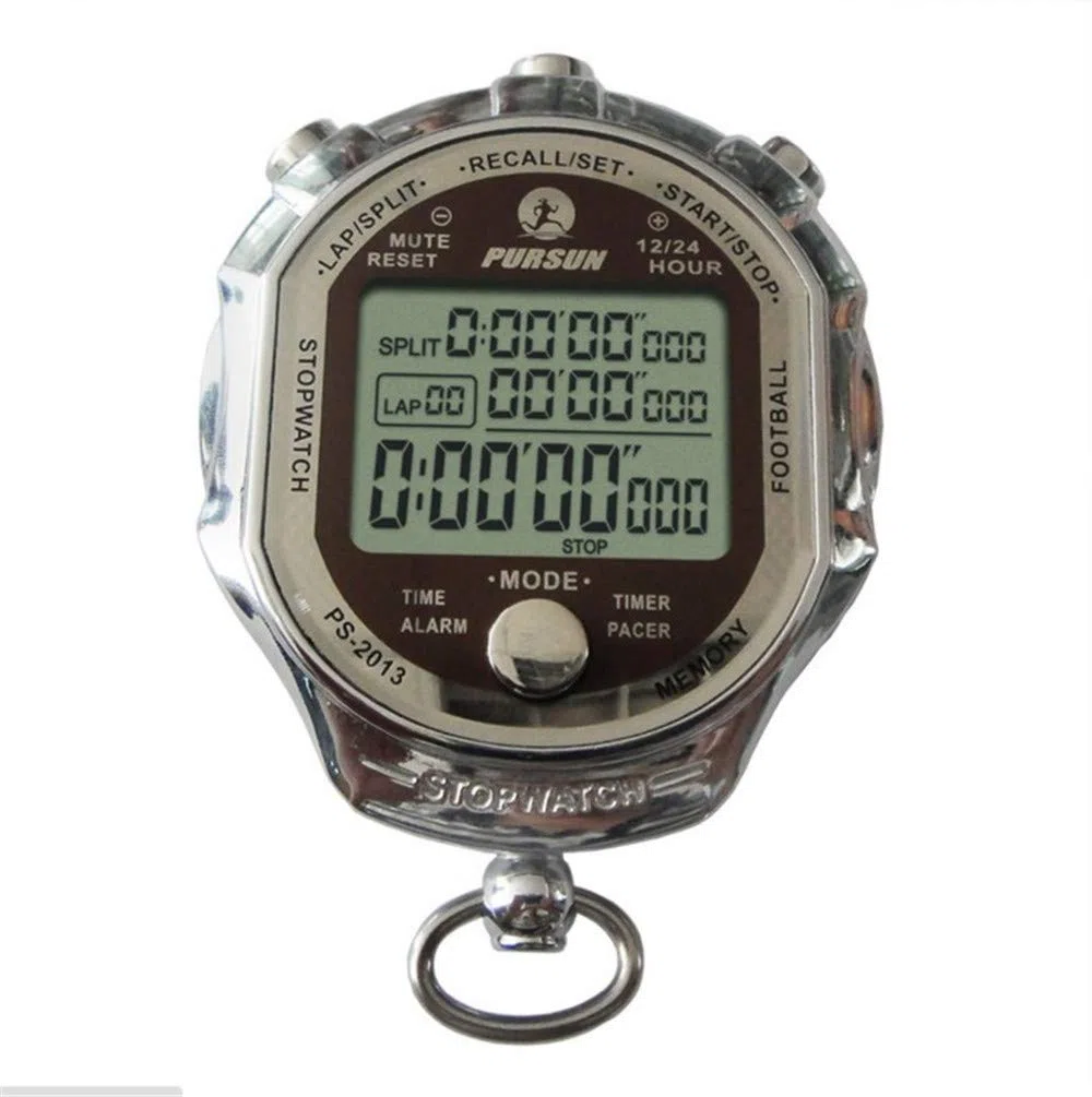 Cronometro sportivo, cronometro sportivo 1/1000 di secondo orologio da polso digitale sport conto alla rovescia timer sportivo elettronico orologio per sport all'aria aperta allenamento cronometro