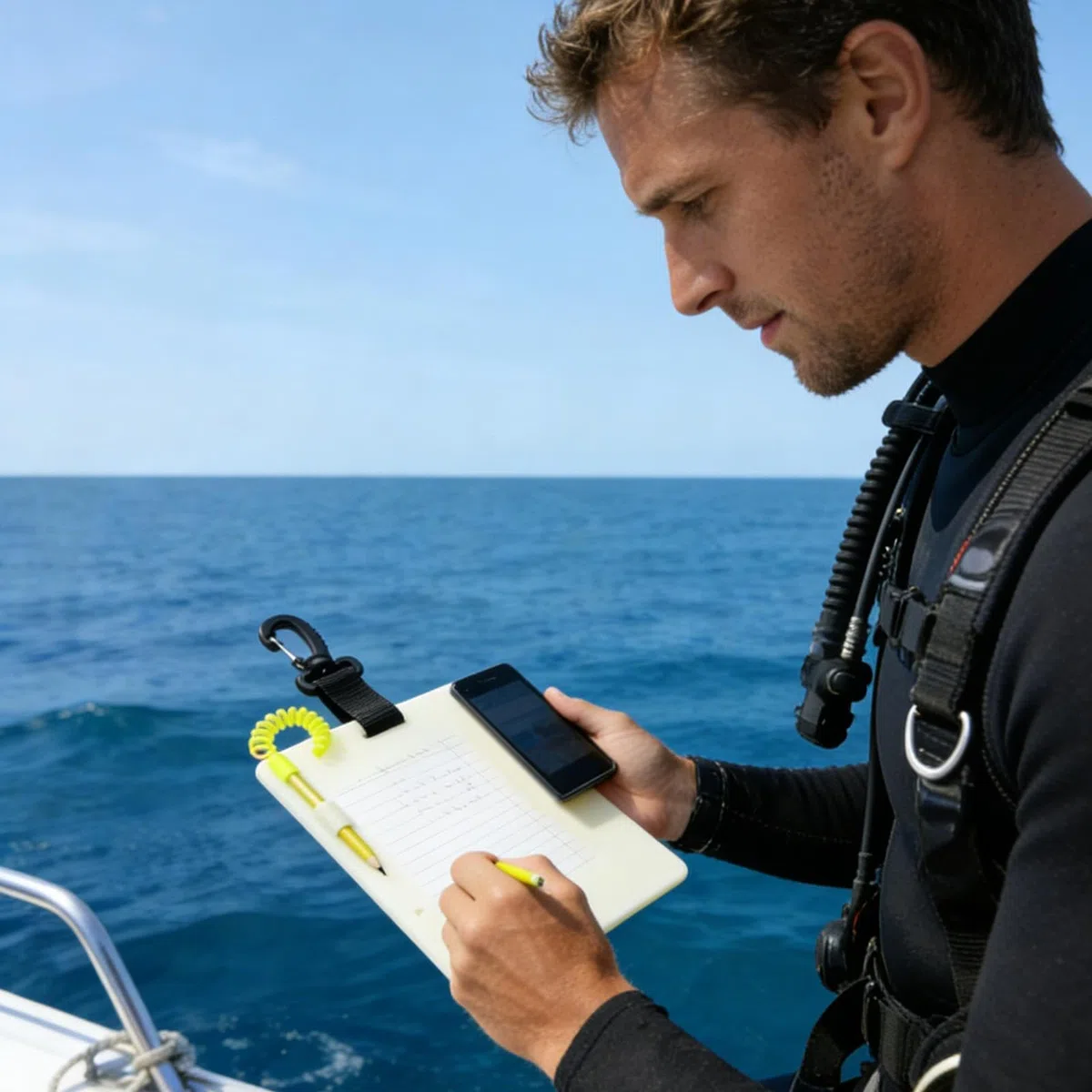 Générique Ardesia Immersione Attrezzatura subacquea impermeabile e luminoso | Blocco note Subaquatico Fosforescente per esplorazione Apnea, Grotta, Lago, Formazione, Subacquei Principianti