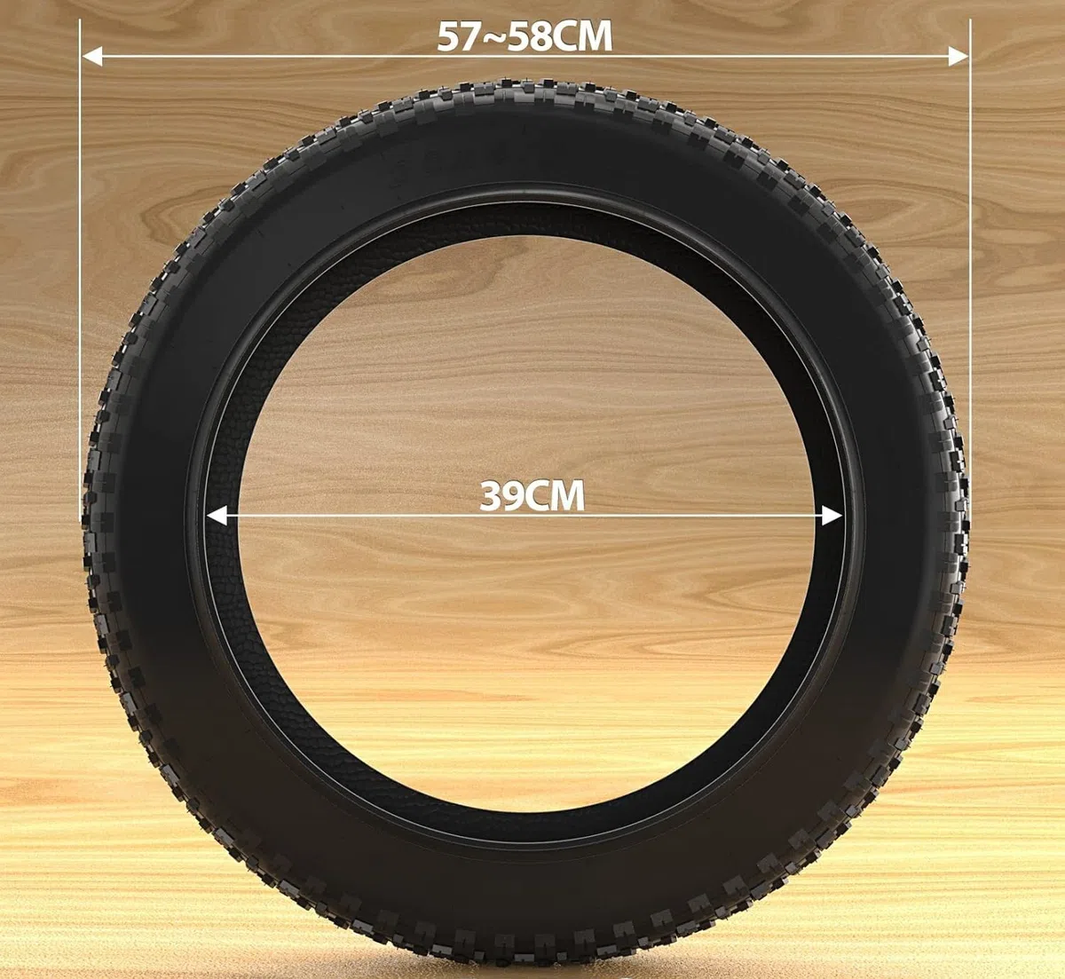 2 Copertoni 20 X 4.0 Fat Bike E-Bike Rinforzati – Coppia Pneumatici MTB 20” (100-406) Tassellati in Gomma Nera Rigida per Bicicletta Elettrica e Mountain Bike – Alta Resistenza e Grip