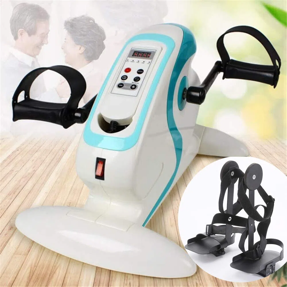 Cyclette Motorizzata/Bicicletta per Disabili E Disabili - Protezione per Gambe di Supporto per Pedaliera Elettrica - Trainer per Bici da Riabilitazione per Fisioterapia Elettronica