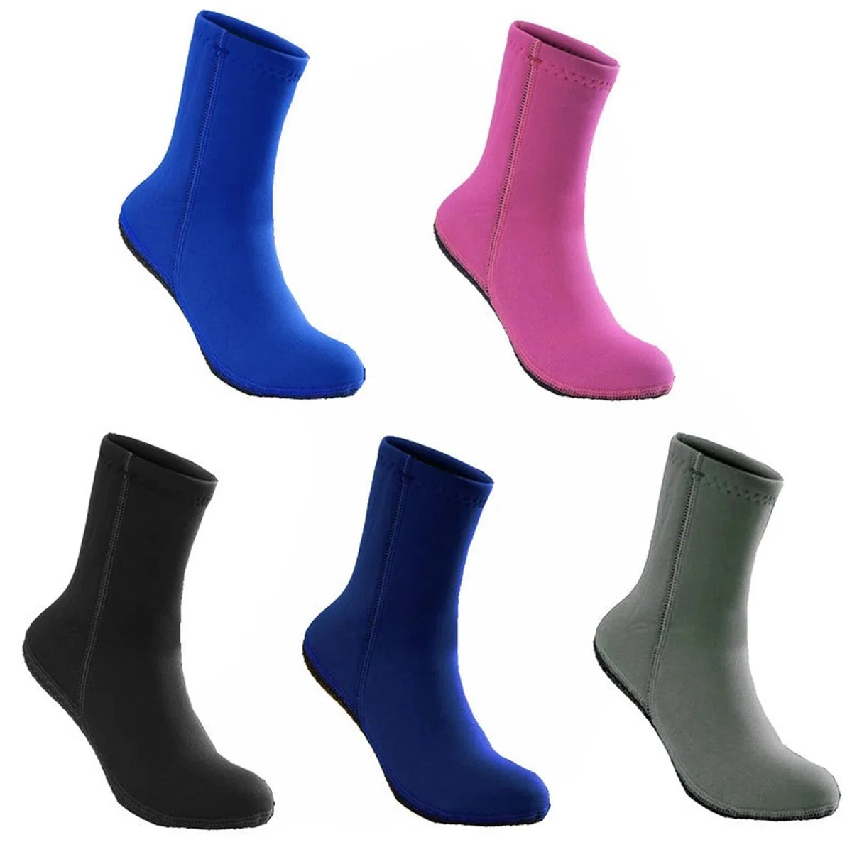 Calzini in Neoprene Calzini da sub for adulti e bambini, in neoprene 3,0 mm, termici, antifreddo, antiscivolo, for pesca subacquea, snorkeling, nuoto, spiaggia(Green,XL)