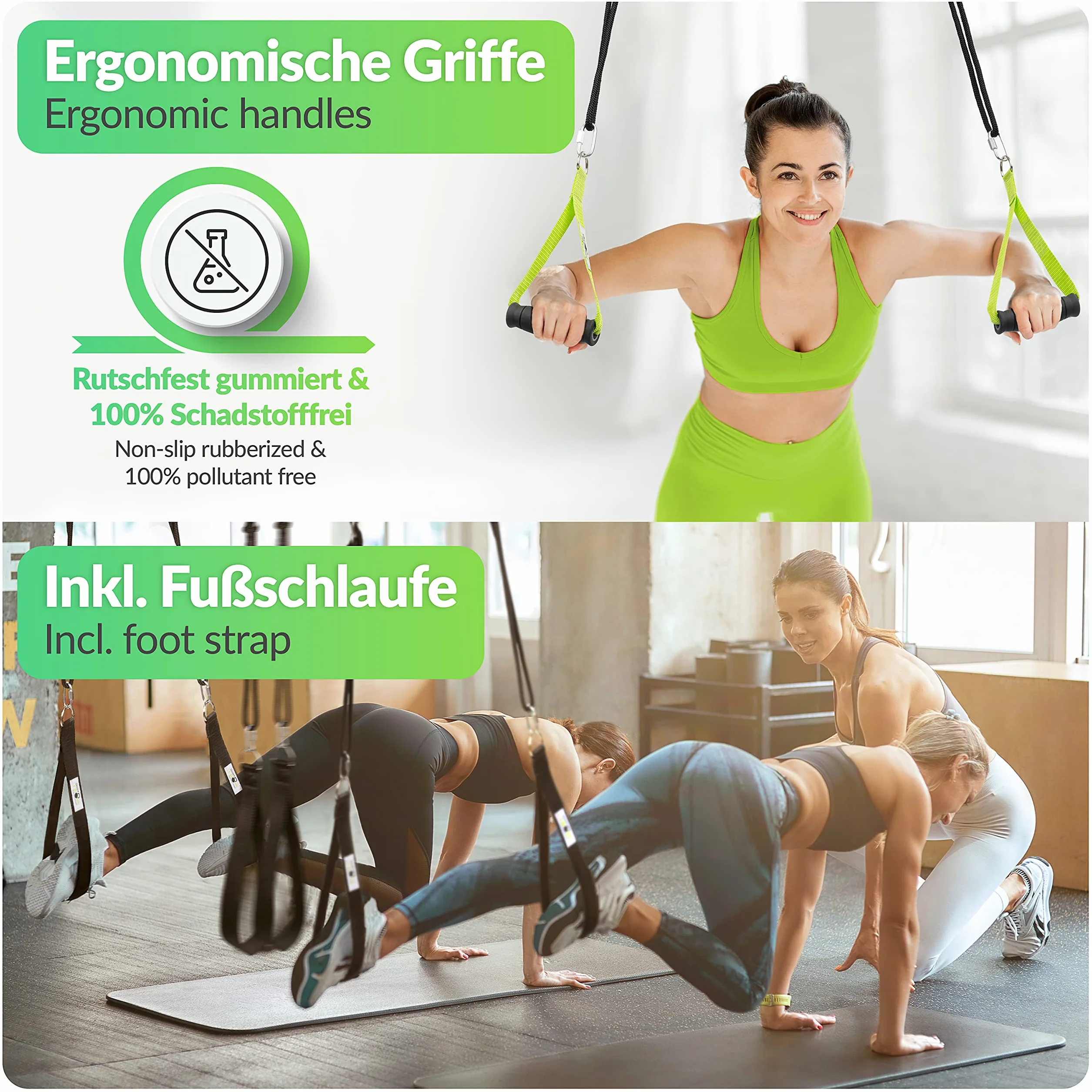 BodyCROSS Premium Original Sling Trainer – kit allenamento sospensione Professionale Completo | Alta Qualità Tedesca | Garanzia 10 Anni