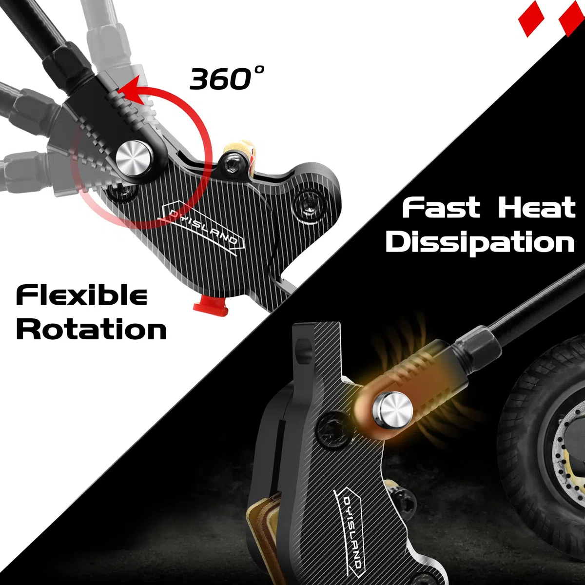 LD-210S Kit Freni a Disco Idraulico,2-Pin/Kit Freni Idraulici per Scooter Elettrico/E-Scooter