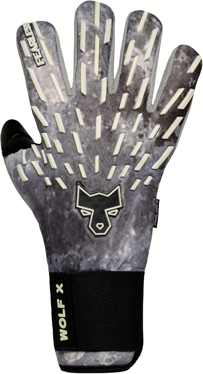 Wolf X - Guanti da portiere uomo e bambino - Guanti portiere con lattice tedesco - Presa antiscivolo - Taglio negativo - Sensazione seconda pelle
