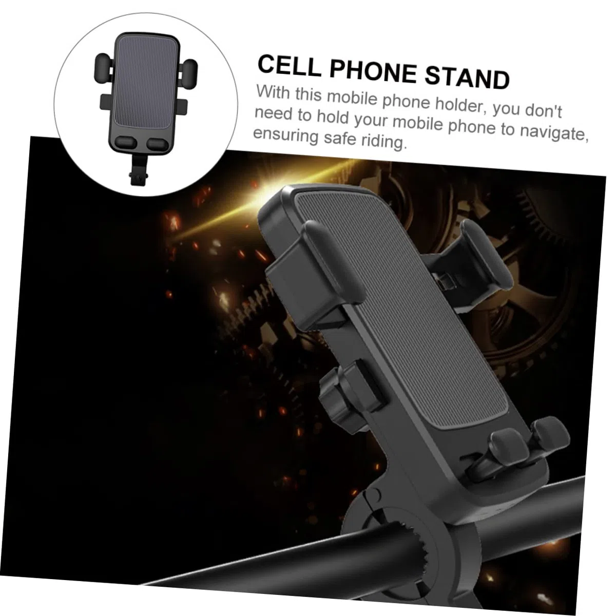 ULTECHNOVO 3 Pezzi Supporto Per Cellulare in Silicone Abs Supporto Girevole Per Smartphone Per Bici