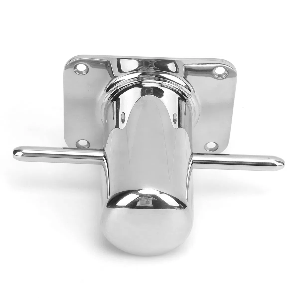 Bitta di ormeggio singola in acciaio inox 316 lucido Cleat marino resistente per barca, yacht e molo (120MM)